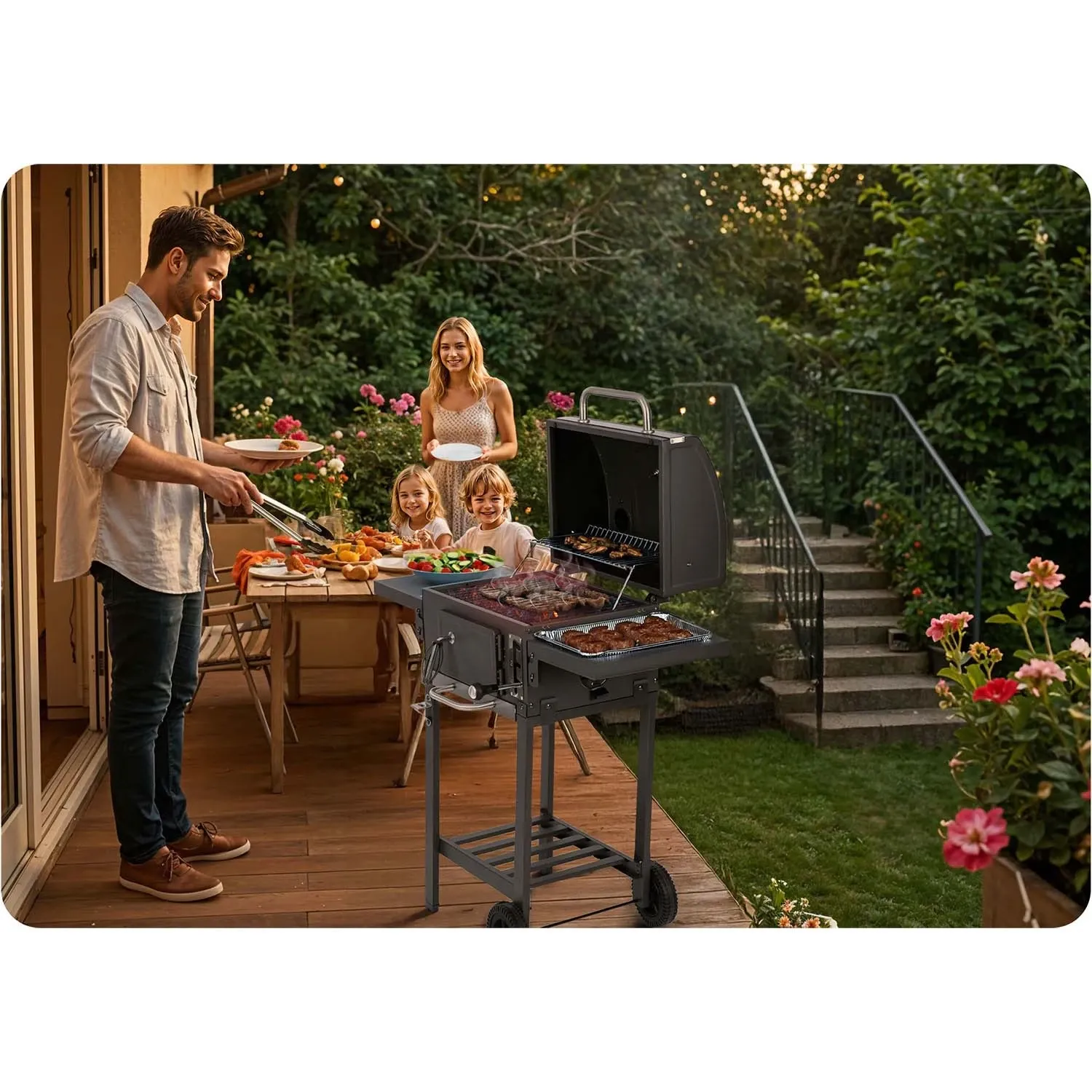 Berdsen BD-892 juodos anglies kepsninė su dangčiu - nuotrauka 1