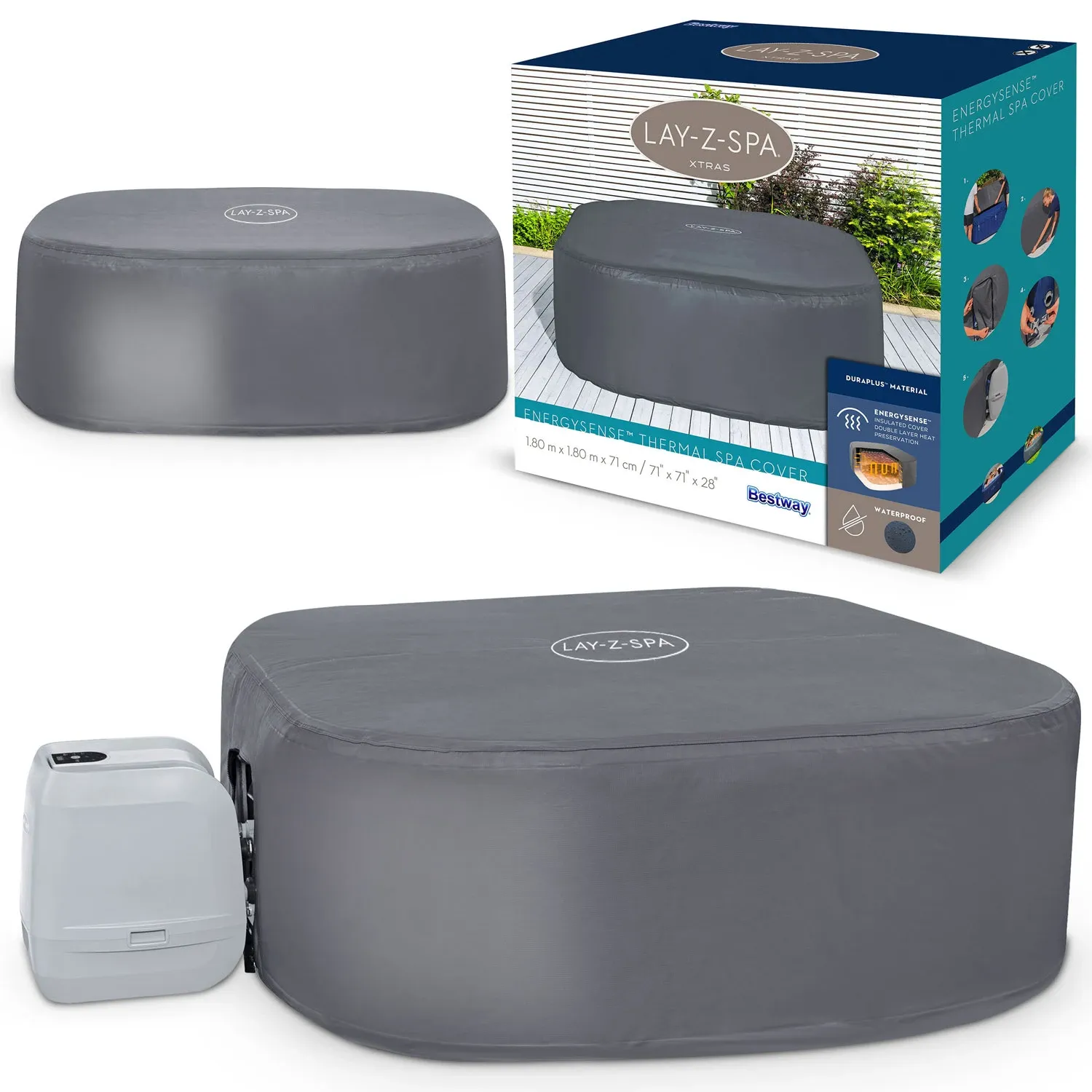 Terminis SPA uždangalas 180 x 180 x 71 cm Bestway 60319 - nuotrauka 1