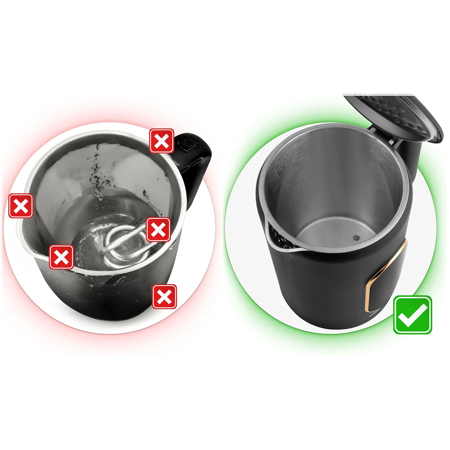 Berdsen BD-712 1,7 l elektrinis virdulys, juodos ir auksinės spalvos - nuotrauka 1