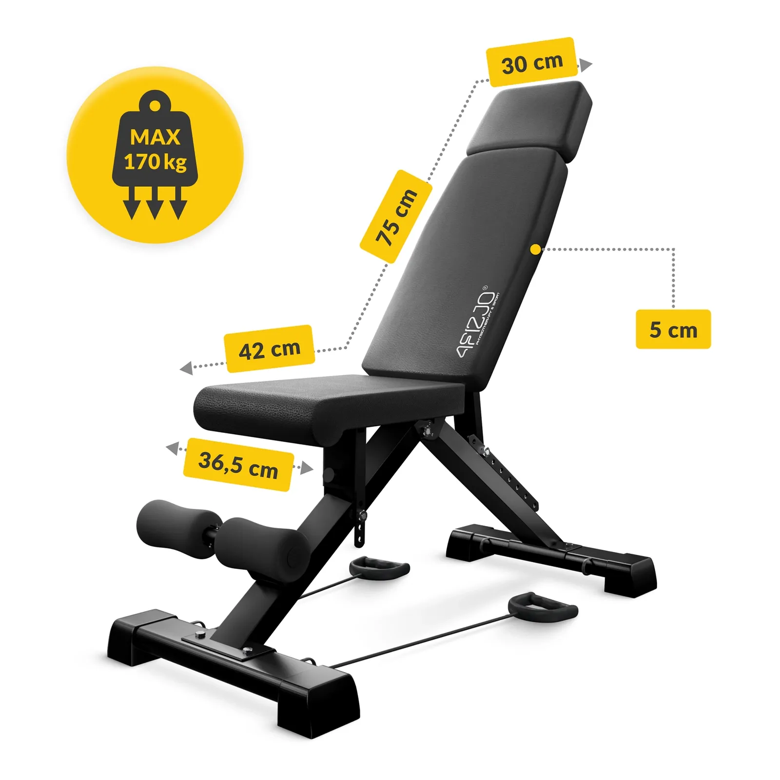 EVO reguliuojamas treniruočių suoliukas pratimams