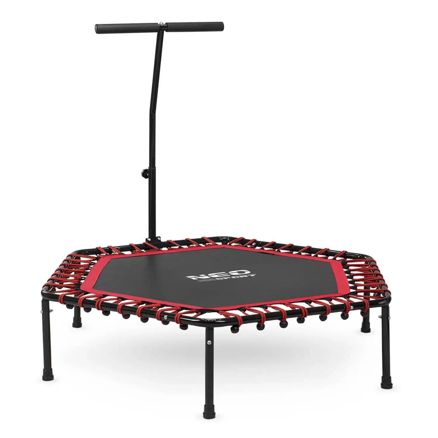 „Neo-Sport Fitness“ batutas su rankena, 127 cm – šešiakampis, raudonas - nuotrauka 1