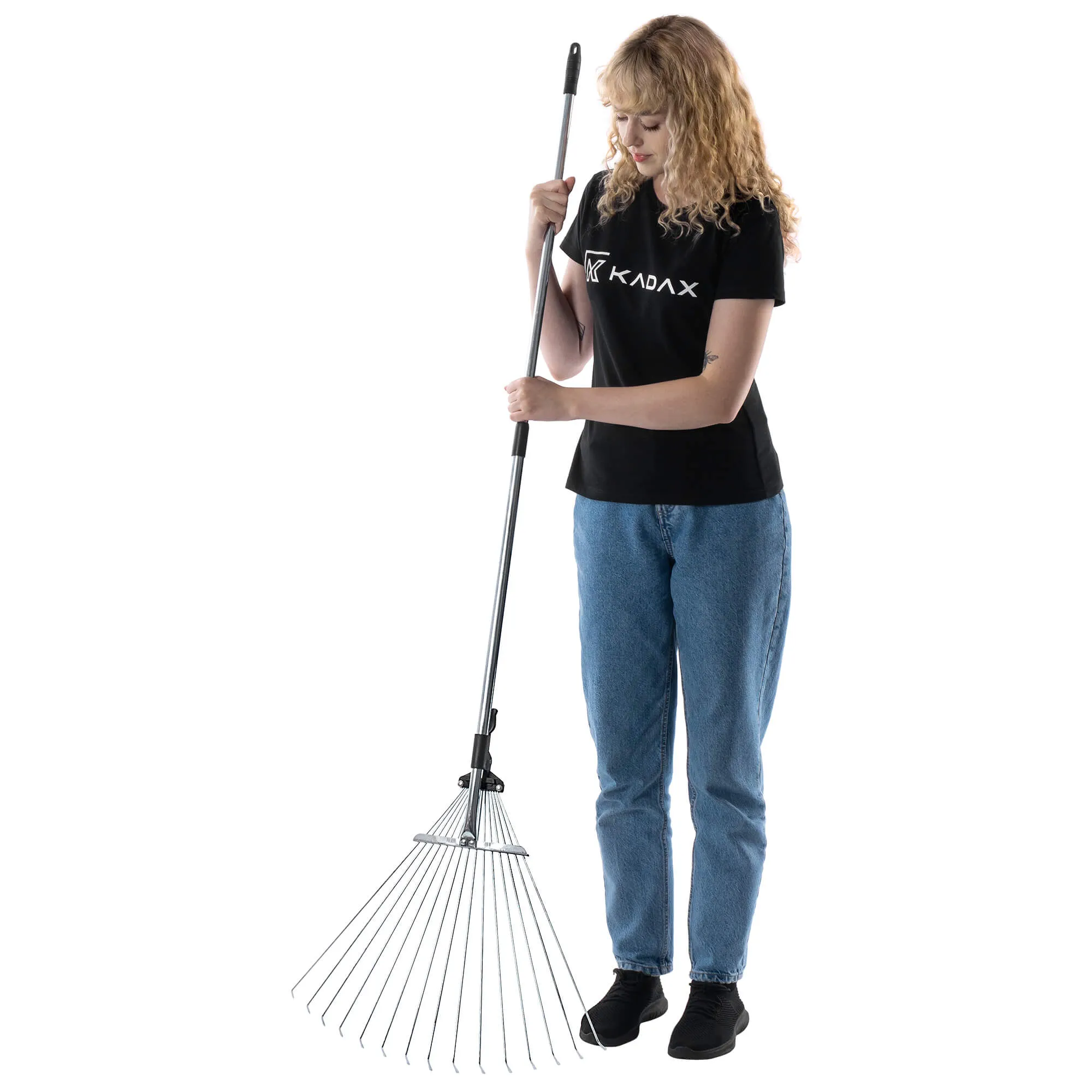 Lapų grėblys 15 dantų 151 cm, sidabrinis