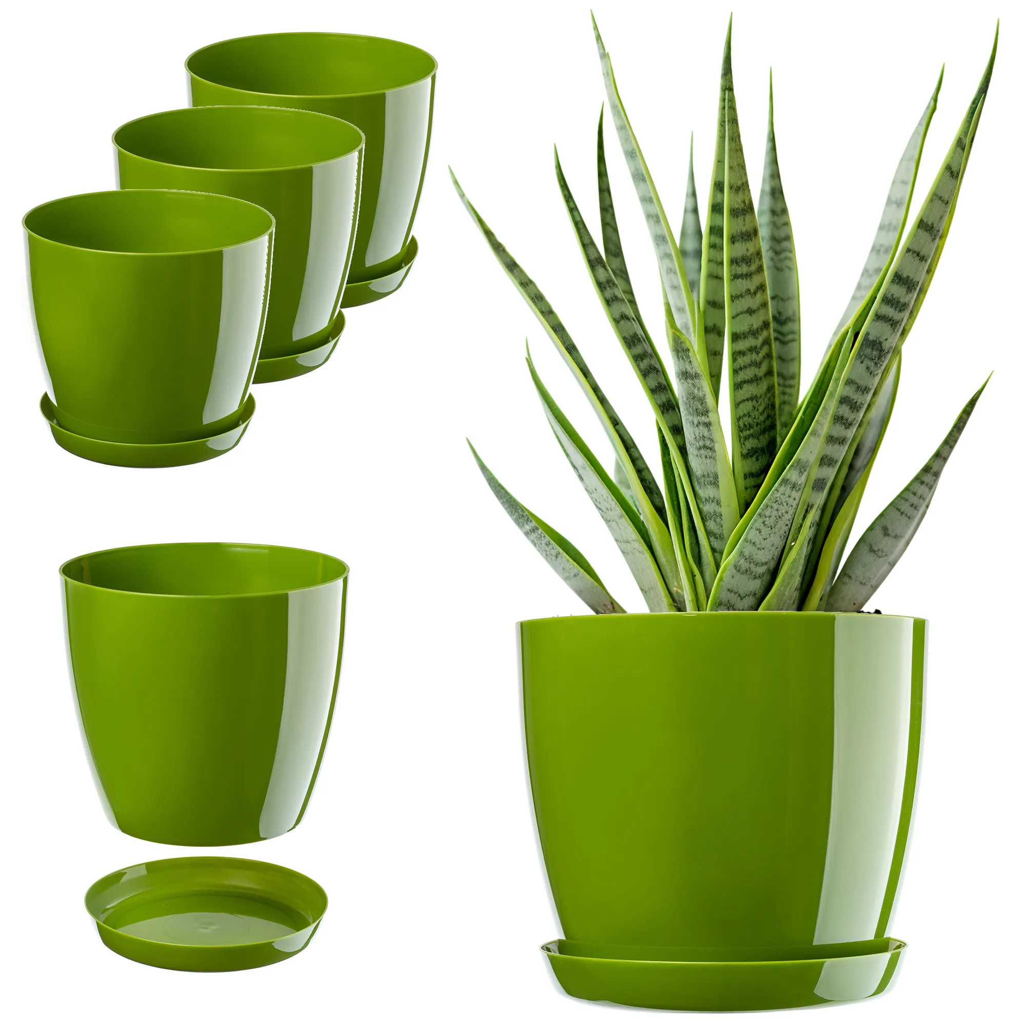 Agen gėlių vazonas su lėkštute