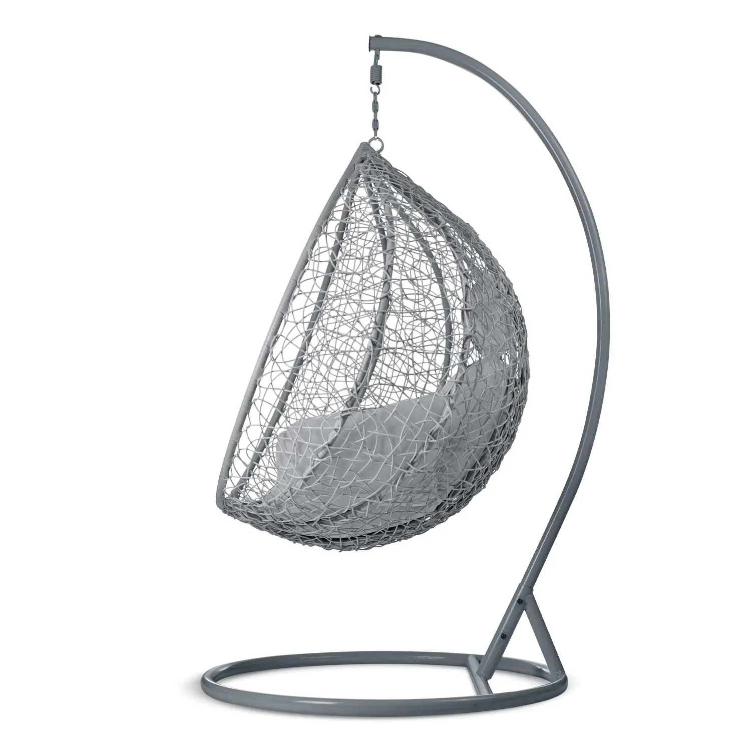 Havana pakabinama supamoji sodo kėdė, tamsiai pilka + pilkos pagalvėlės - nuotrauka 1