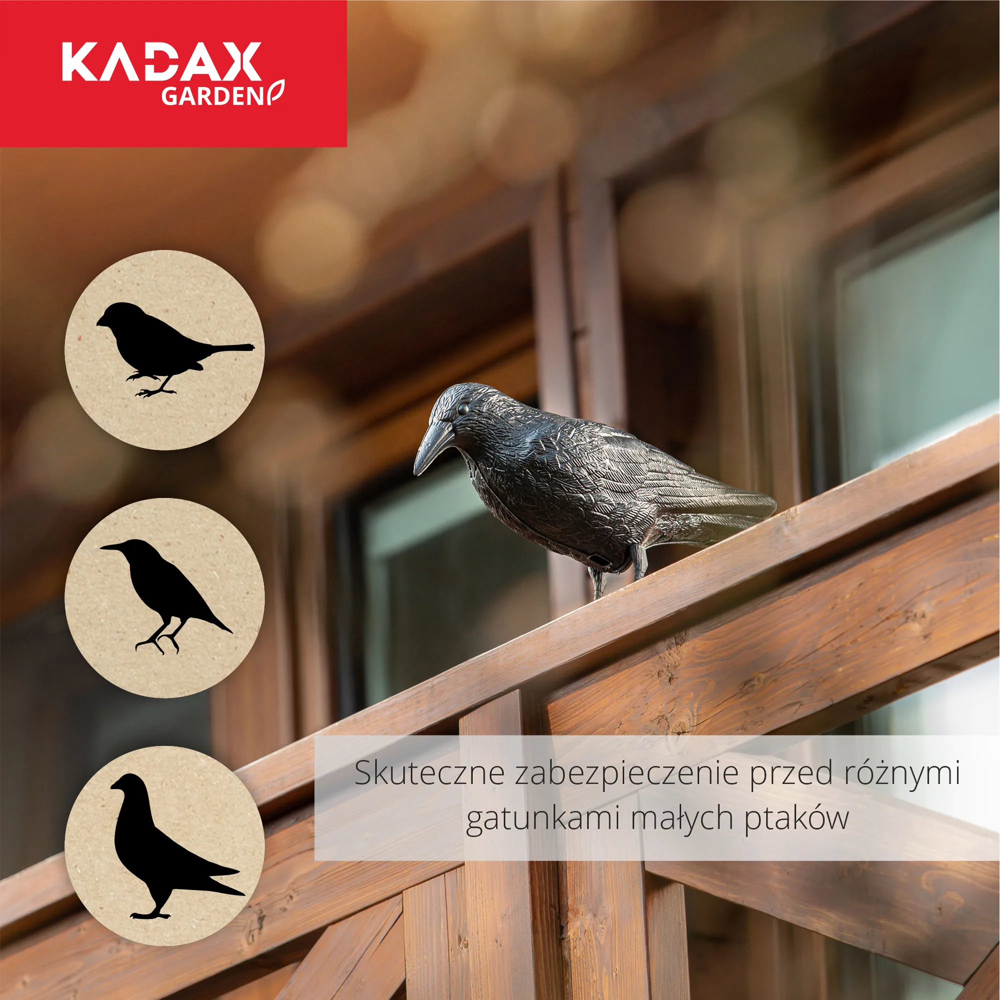 Paukščių baidyklė „Black Raven Krokom“, juoda, 2 vnt.