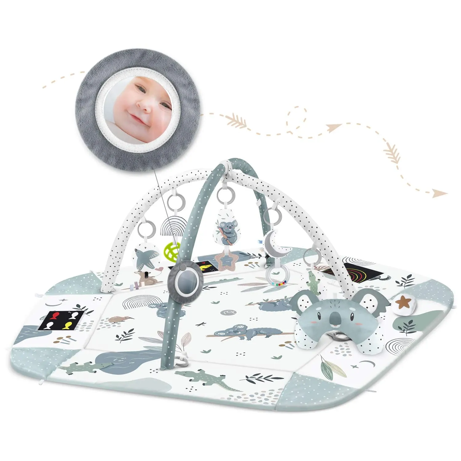 Interaktyvus edukacinis kilimėlis 136 x 136 cm Koala Nukido - nuotrauka 1