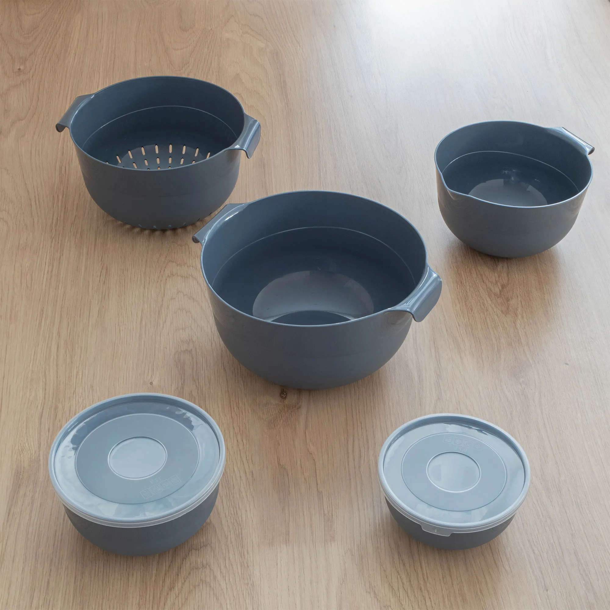 Dogato dubenėlių rinkinys, 7 dalys, tamsiai pilkas