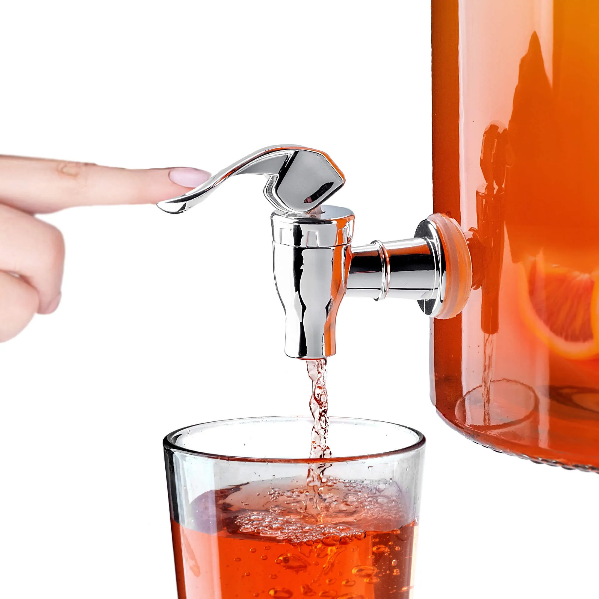 Stiklinis indas su čiaupu ir rankena Mandrioli 5,6 l