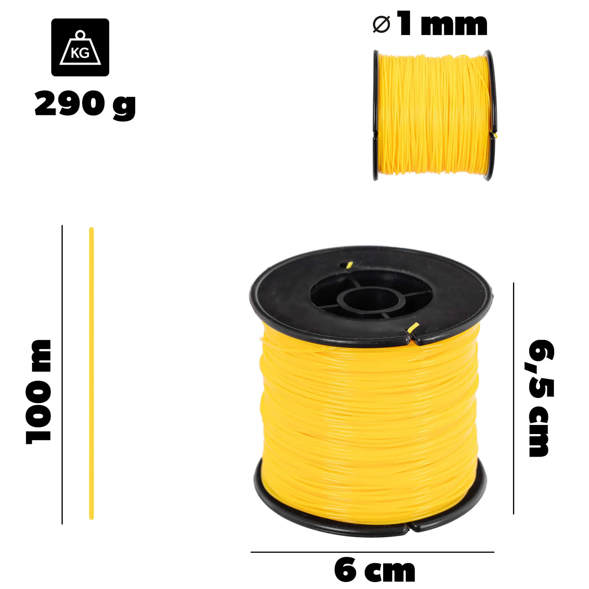 „Ryes“ statybos ir sodo virvė, 100 m, geltona