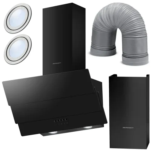 Berdsen BT-212 60 cm kamino formos viryklės gartraukis, juodas - nuotrauka 1