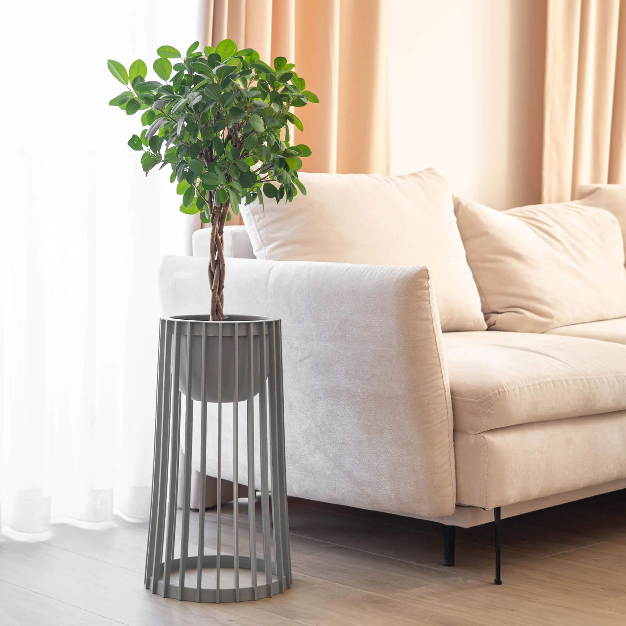 Aytre dvipusis augalų stovas 54 cm platinos spalvos + įdėklas