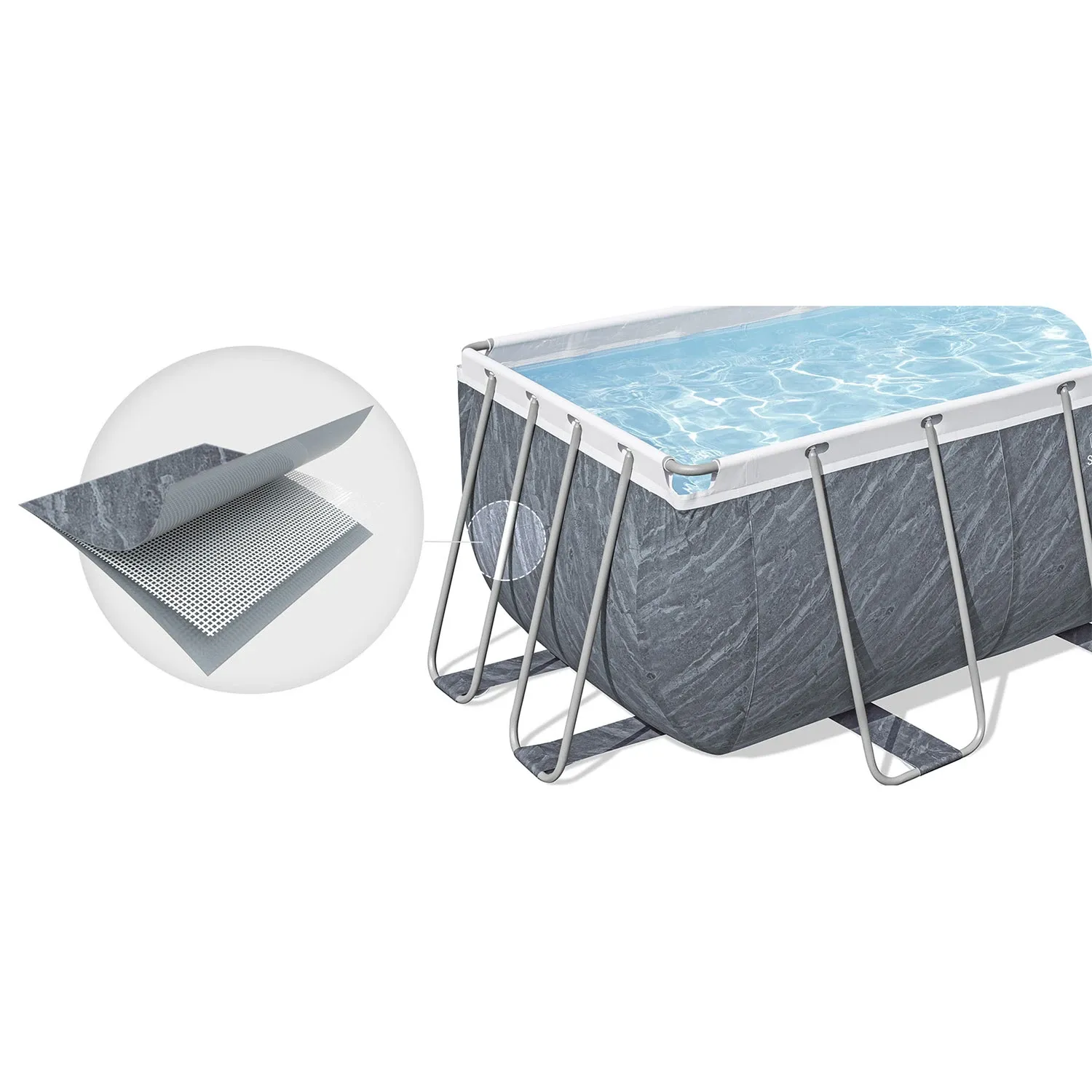 Karkasinis sodo baseinas 412 x 201 x 122 cm, 17 viename, „Bestway 56722“ - nuotrauka 1