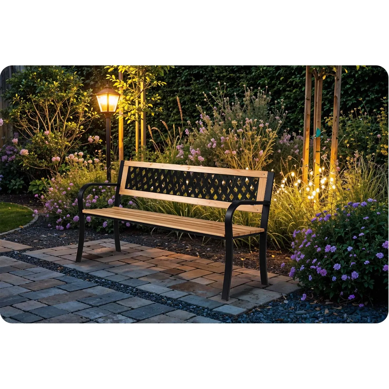 Sodo suolas su atlošu 125 x 77 x 49 cm „Elion“ sofa - nuotrauka 1