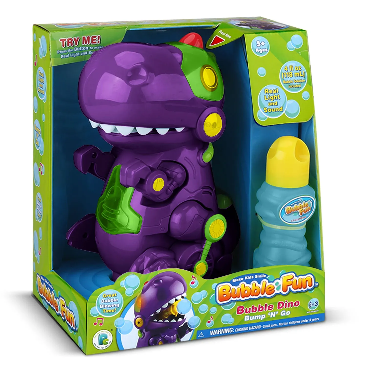 Ricokids RK-909 dinozaurų burbulų aparatas su melodija - nuotrauka 1