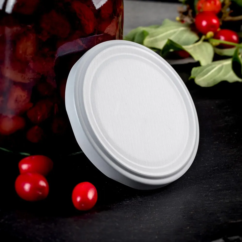 Denia konservavimo stiklainiai 250 ml, 10 vnt., 82 mm + baltas dangtelis