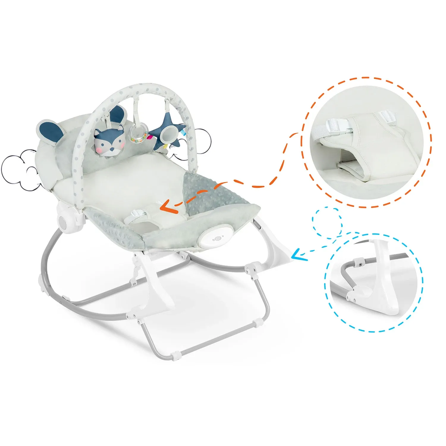 Ricokids supamoji lovelė su vibracija - viržių spalvos - nuotrauka 1