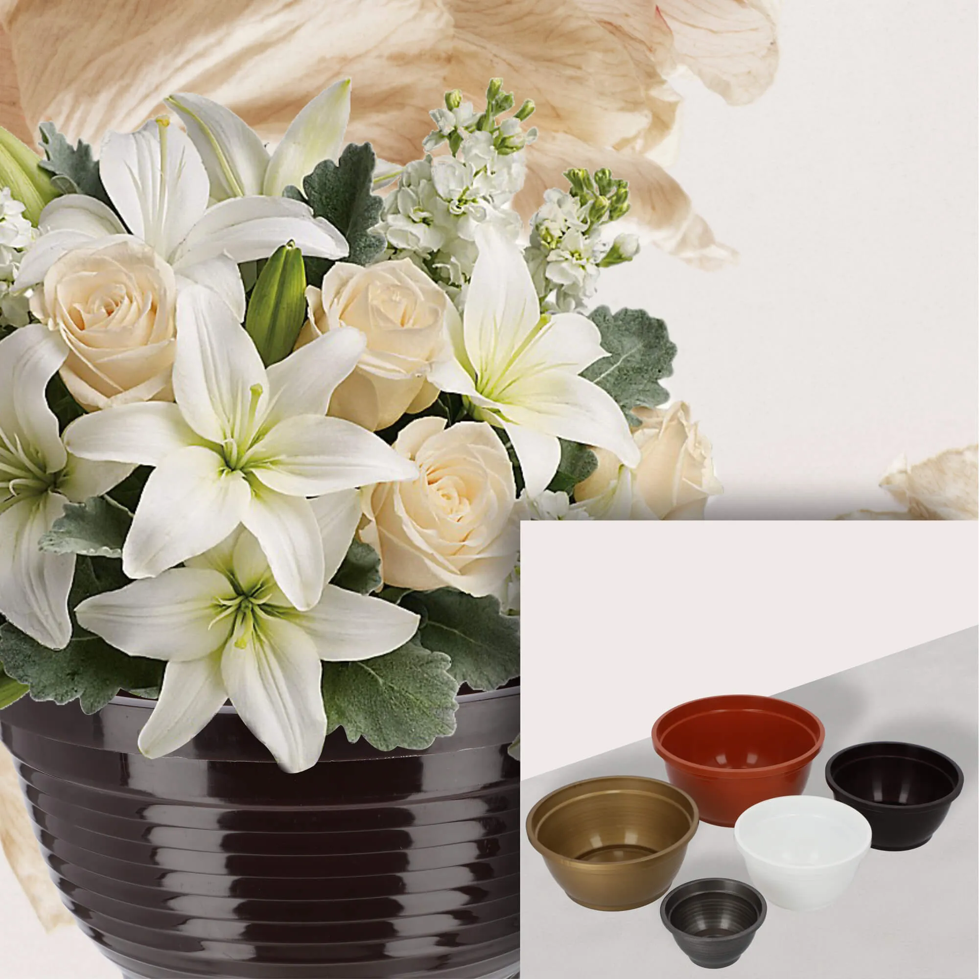 Verna kapinių gėlių dubuo 18 x 9 cm