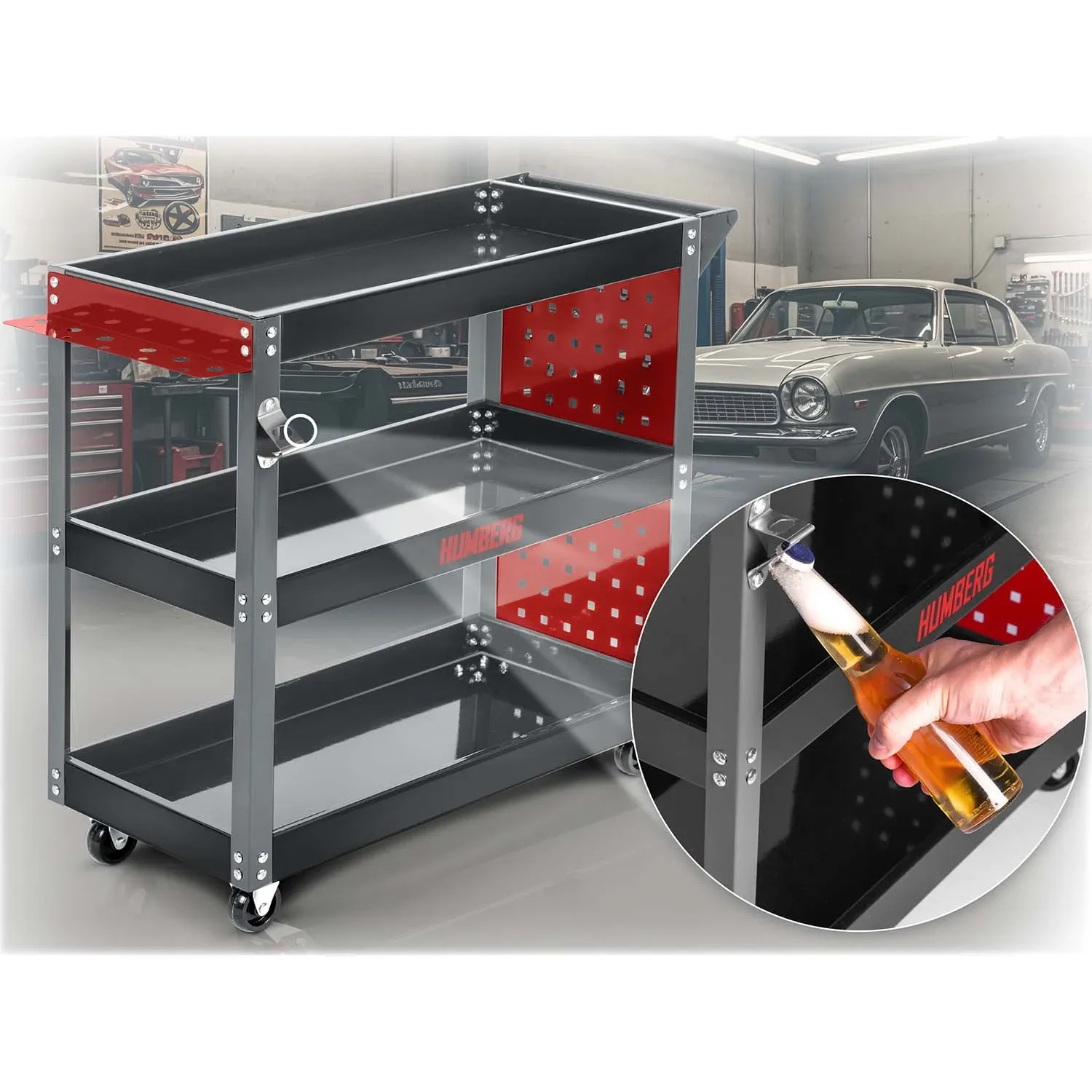 Humberg HM-515 dirbtuvių įrankių vežimėlis - nuotrauka 1