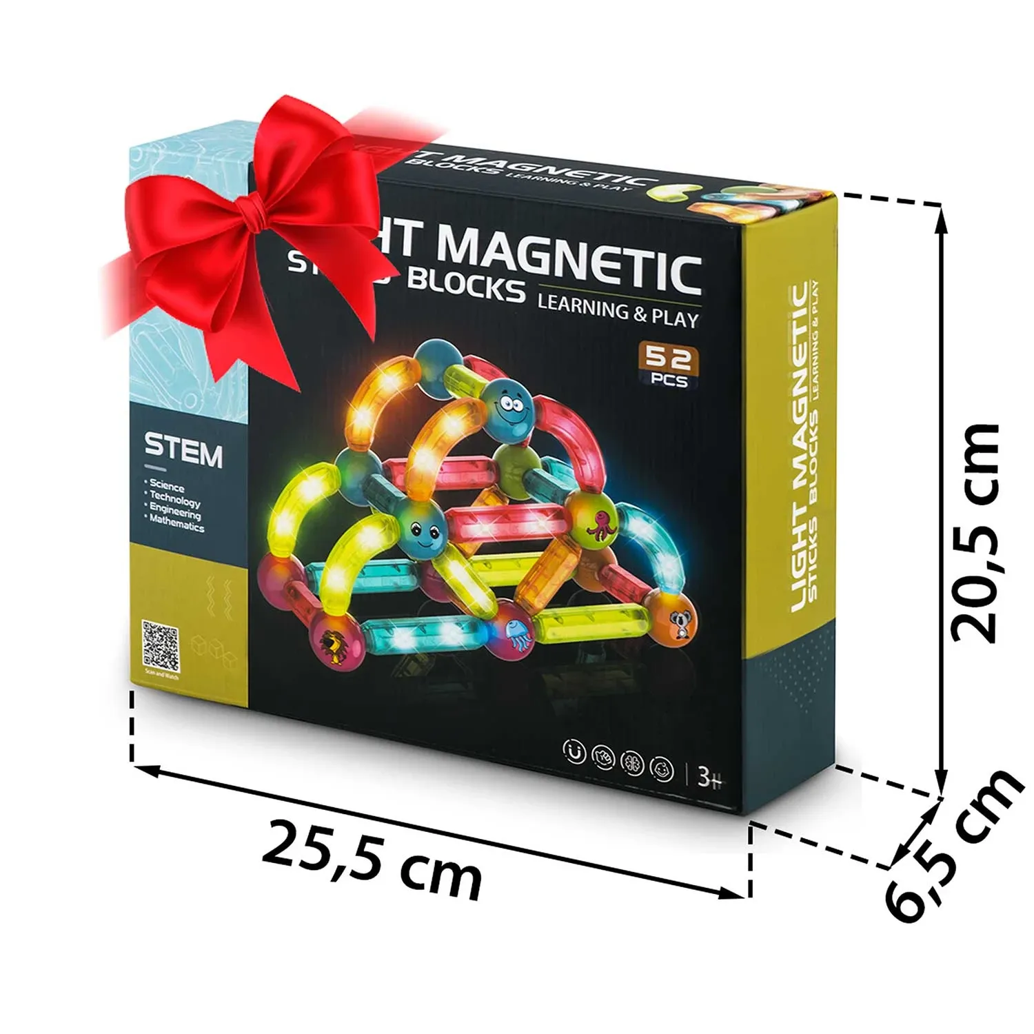 Magnetiniai kaladėlės su šviesa RK-767 Ricokids - nuotrauka 1