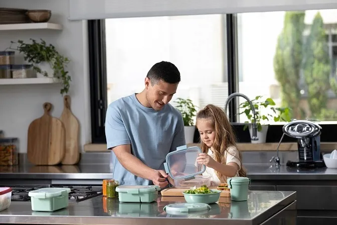 Curver Smart Eco apvalus maisto indas 1 l, žalias