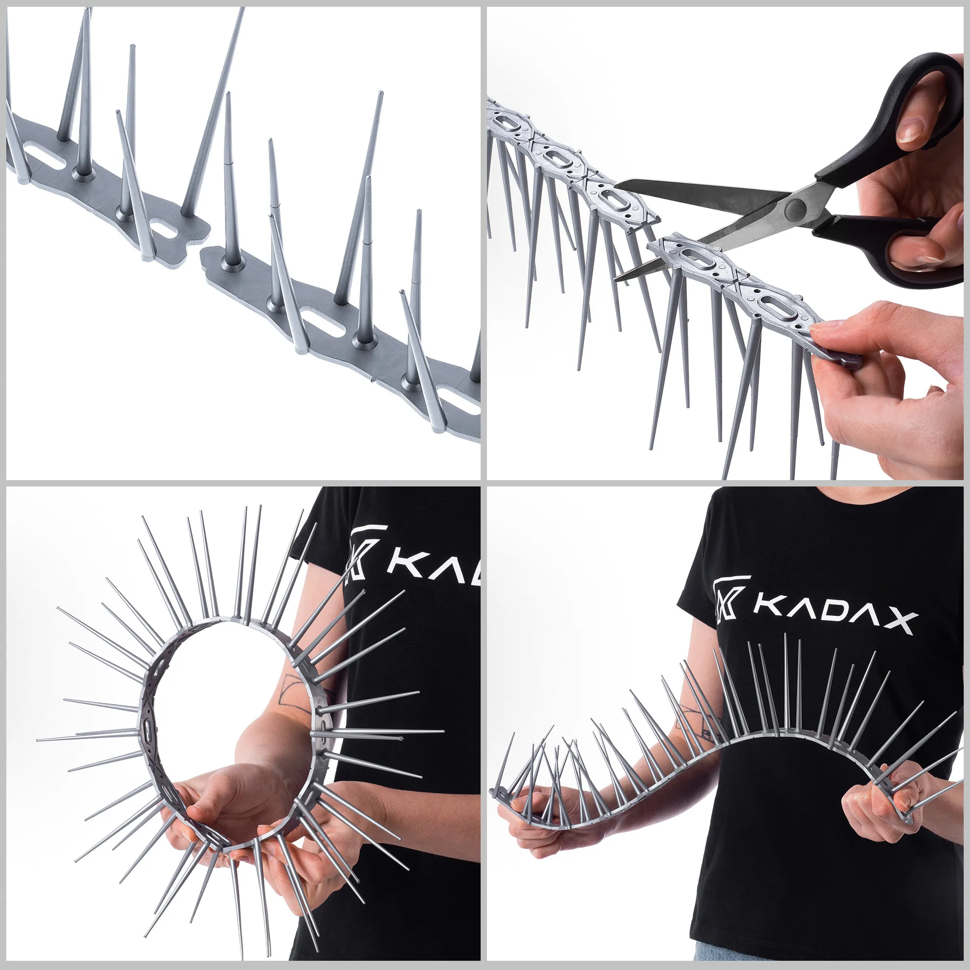 „Dierre“ paukščių atbaidymo spygliai, sidabriniai, 6 vnt.