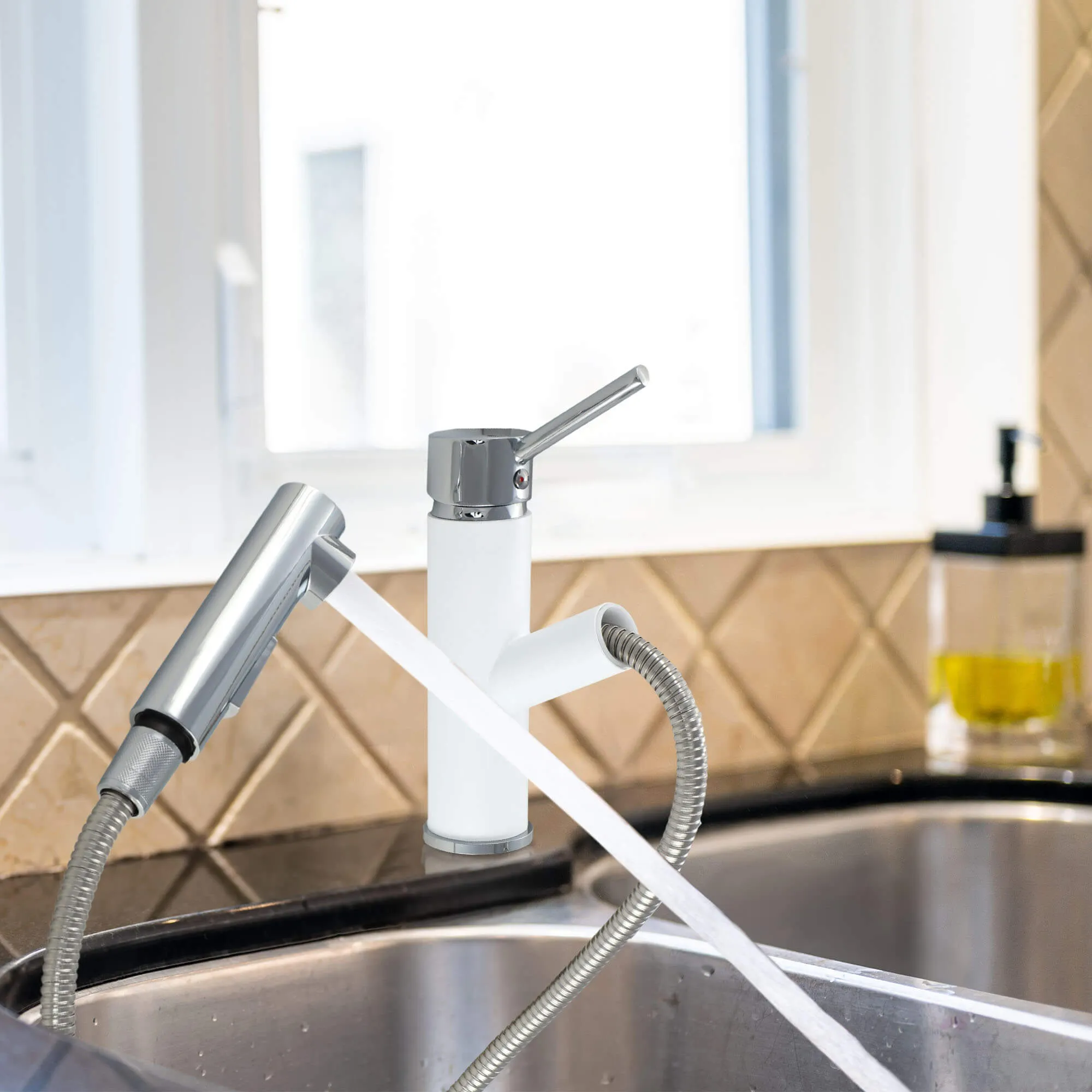 Gospo Cado virtuvės maišytuvas su įvadu, baltas