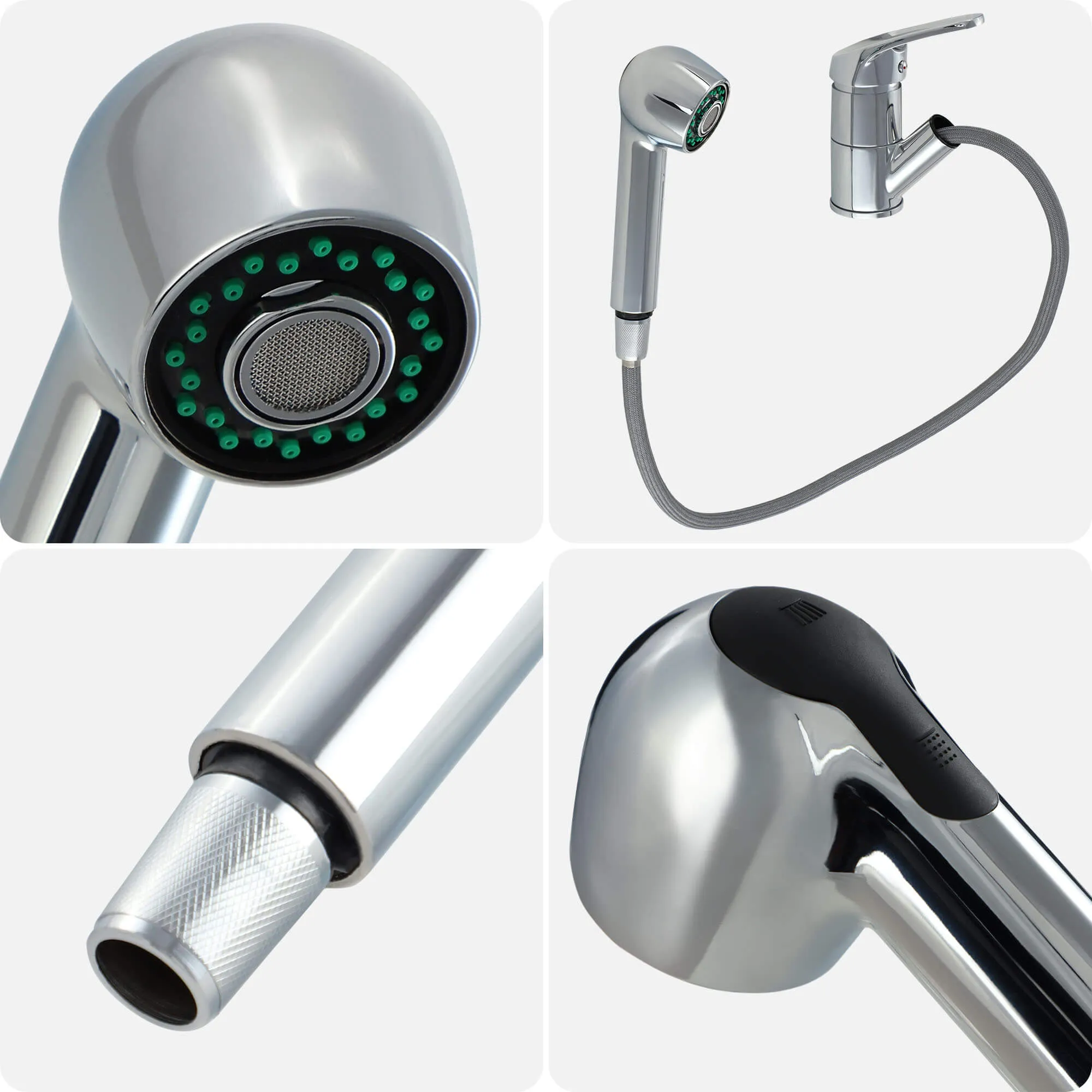 Gospo Atut laisvai pastatomas virtuvės maišytuvas su įvadu, chromuotas