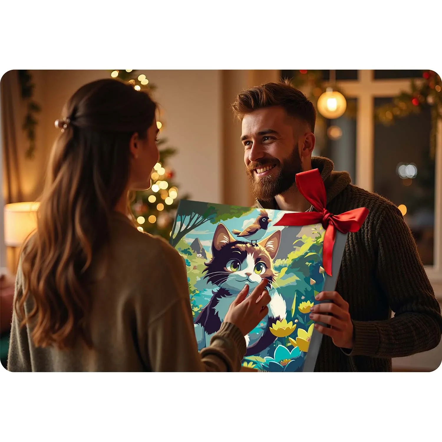 Paveikslas tapyti pagal skaičius 40x50 cm Massido Kotek - nuotrauka 1