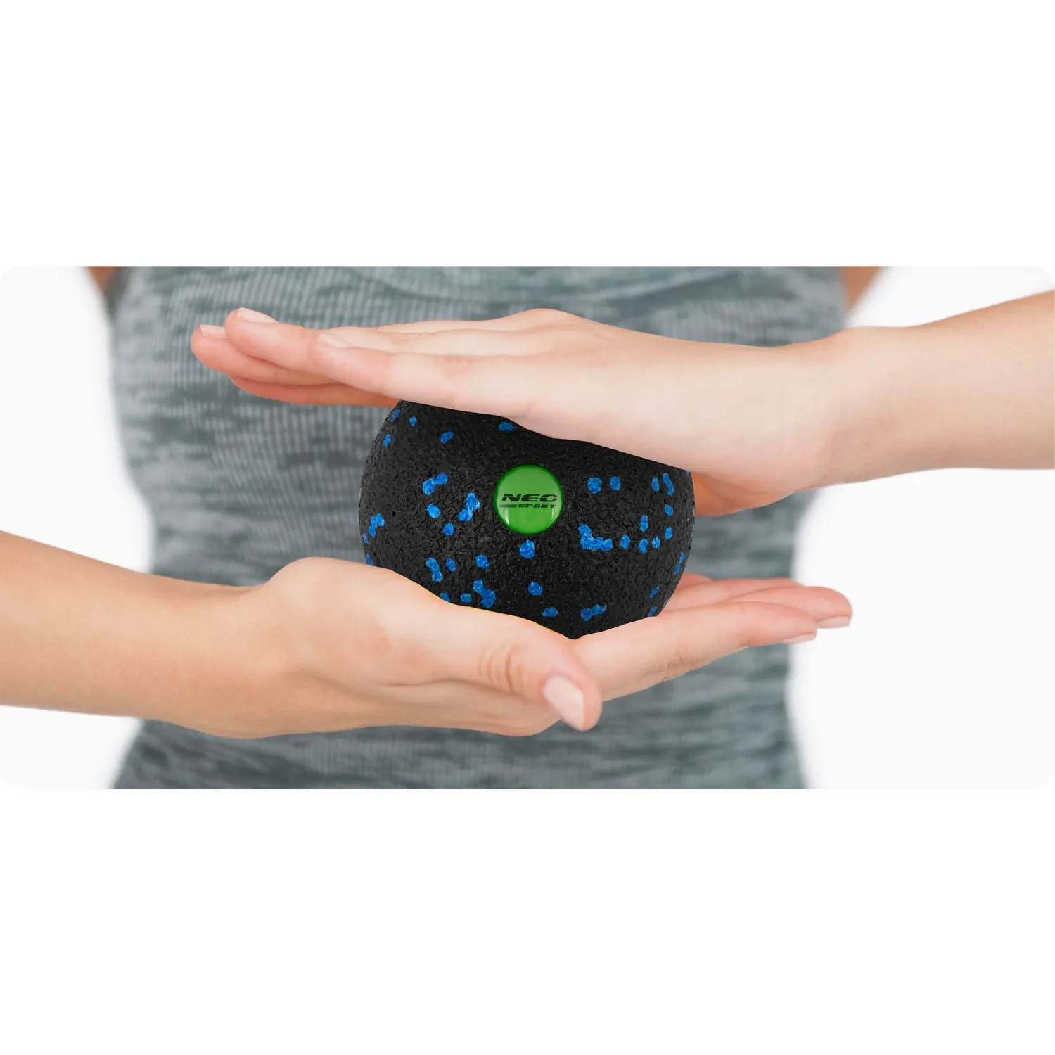 Kamuolys + dvigubas masažinis kamuoliukas - rinkinys - NS-997 juodas ir mėlynas - nuotrauka 1