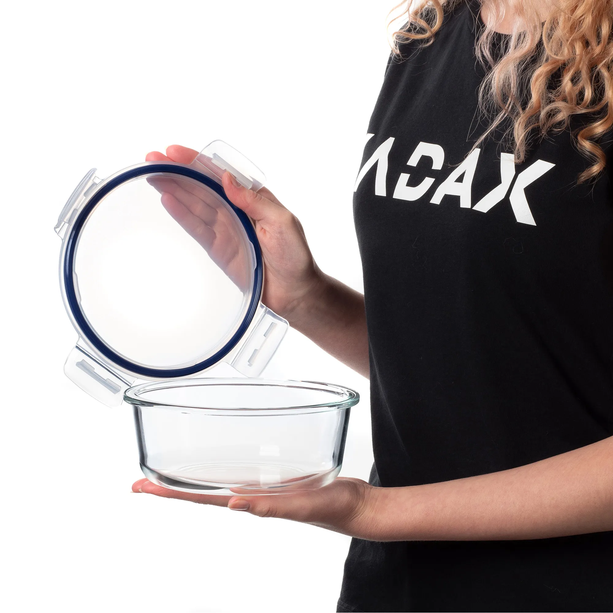 „Athie“ 950 ml apvalus stiklinis maisto indas