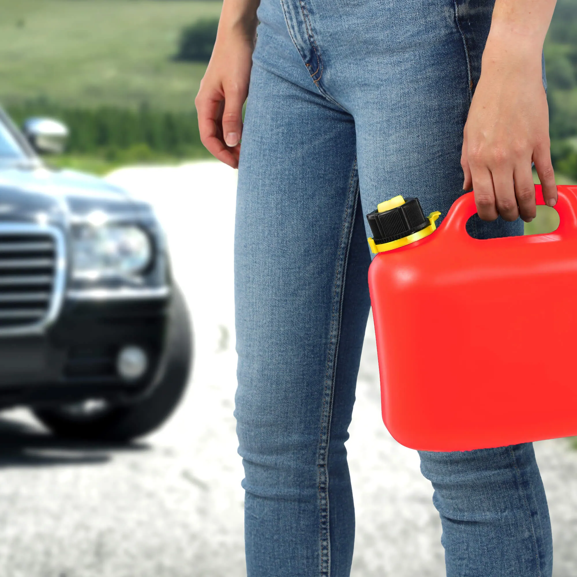 Kuro kanistras + piltuvėlis 6 l, raudonas