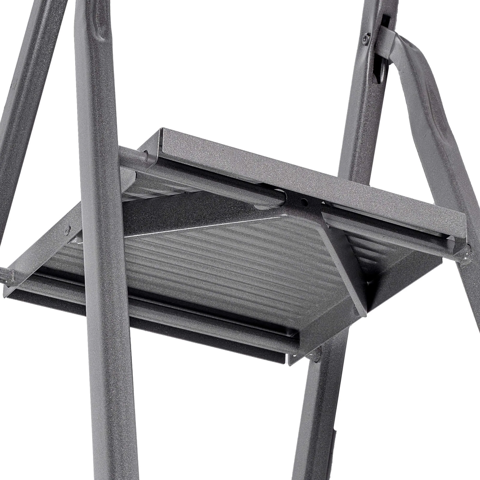 Plieninės kopėčios su platforma Ceriana 3 pakopų 125 kg