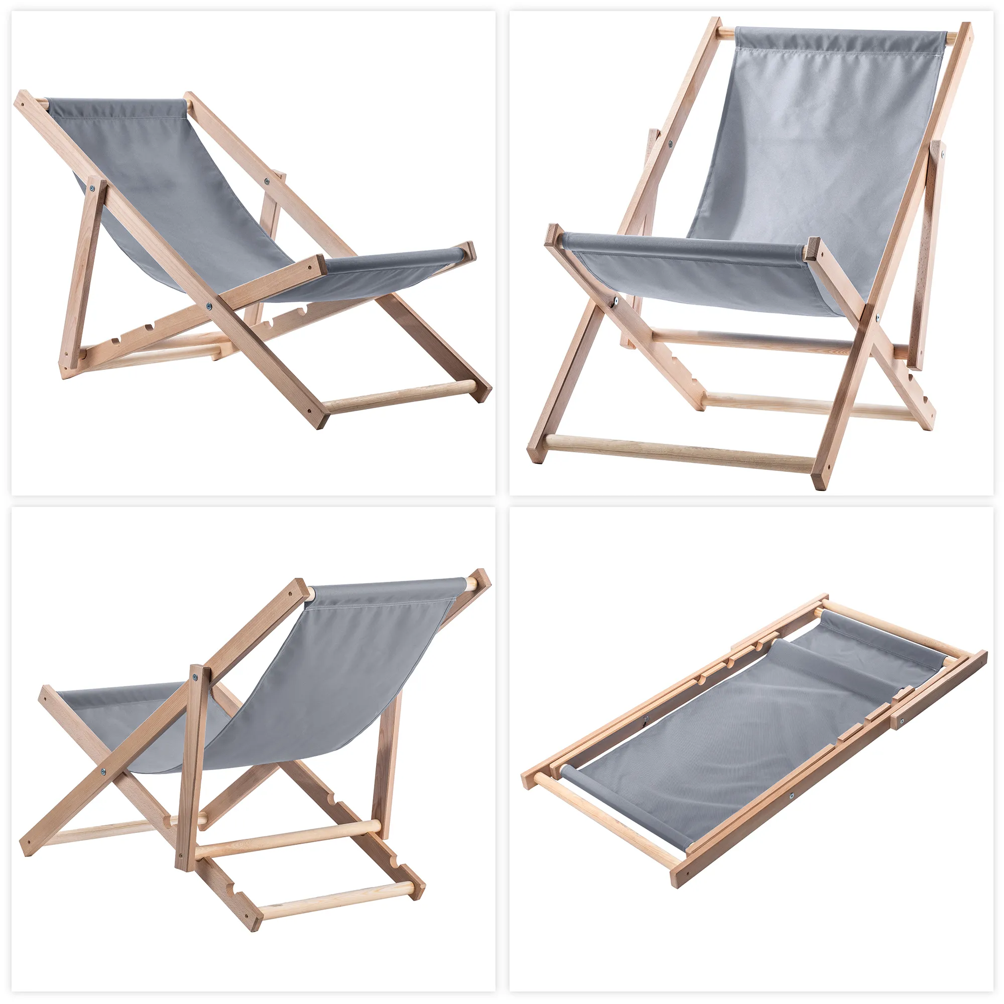 „Tulon“ medinis gultas, 80 x 63 cm, pilkas, 2 vnt.