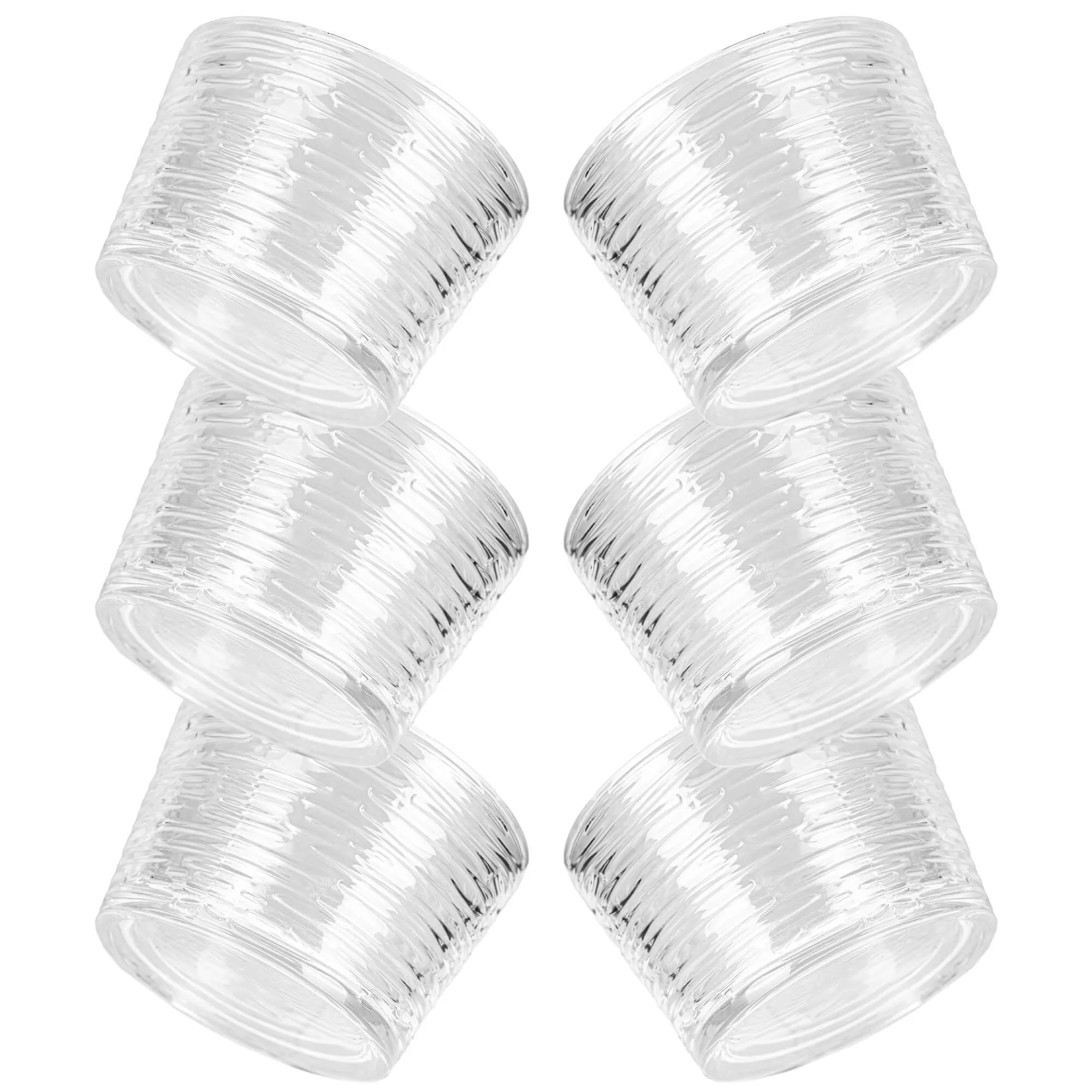 „Torza“ ledų indeliai 290 ml be kojelės, žievės raštas, 6 vnt.