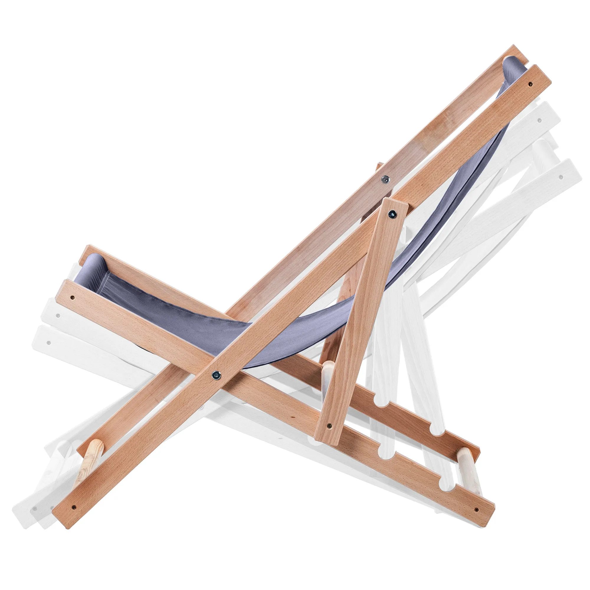 „Tulon“ medinis sulankstomas krėslas, 80 x 63 cm, tamsiai mėlynas, 2 vnt.