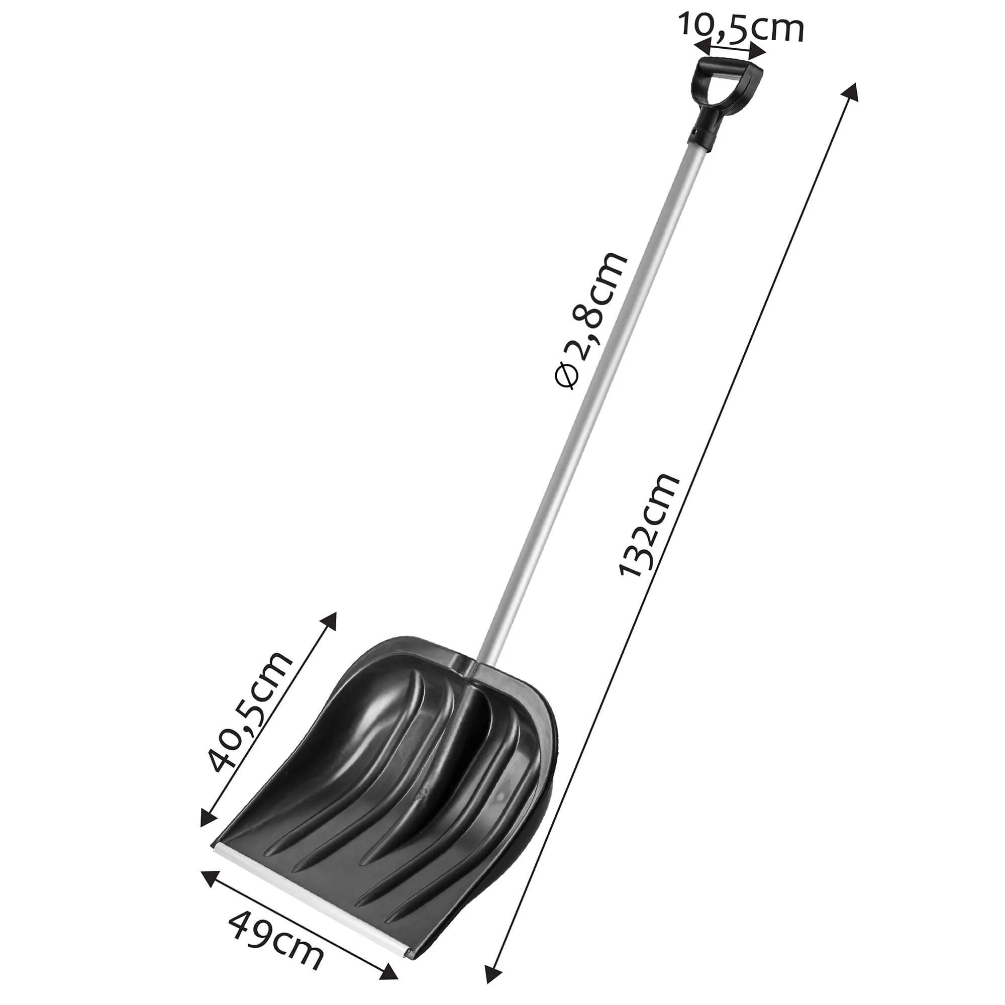 Sniego kastuvas 132 cm, juodas