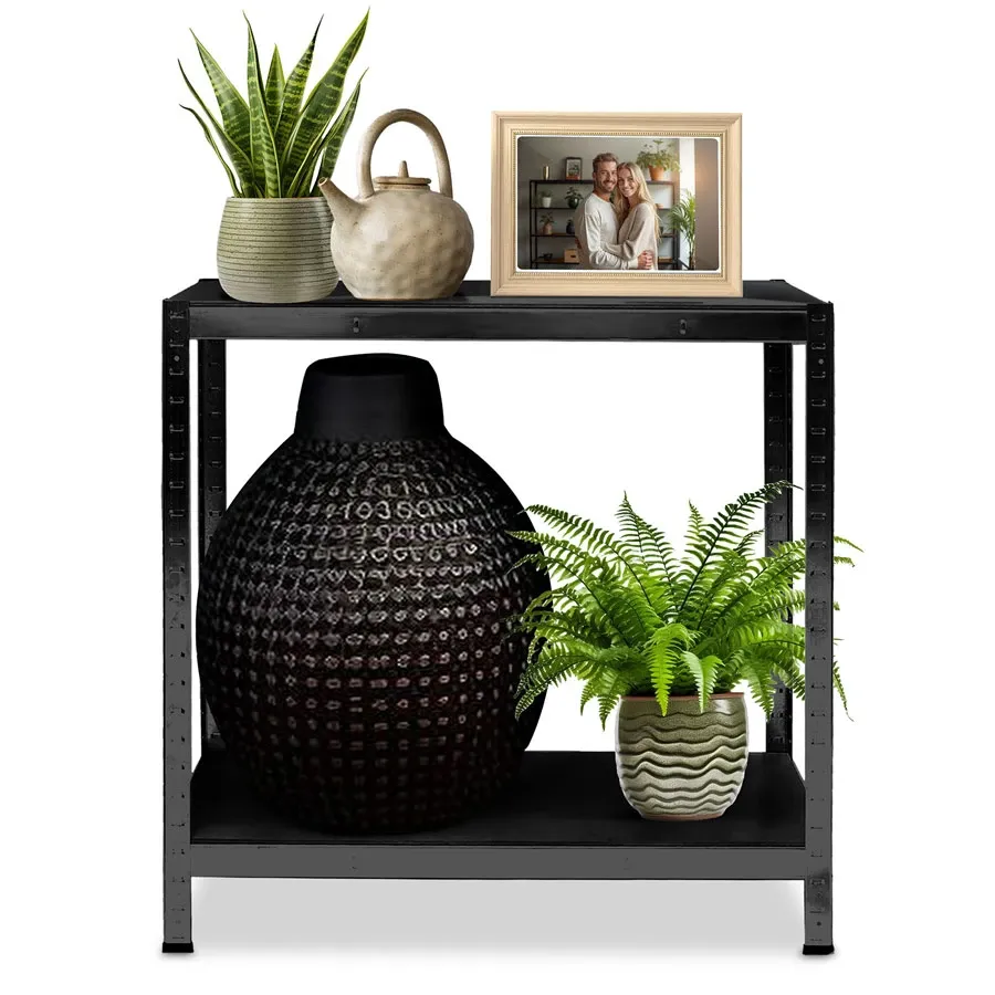 Metalinė daiktų laikymo lentyna 180 x 90 x 40 cm Humberg HR-851 juoda - nuotrauka 1