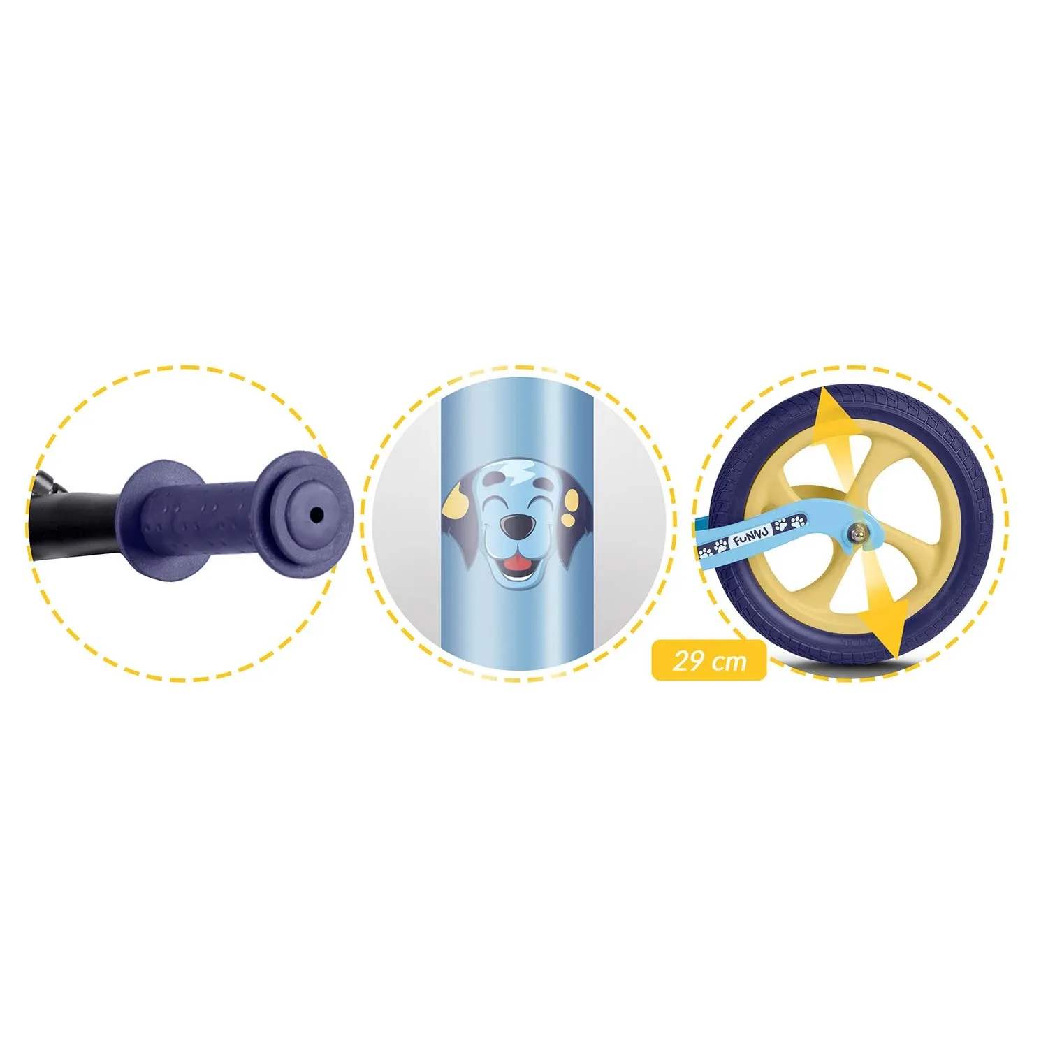 Ricokids FUNNU balansinis dviratis vaikams - nuotrauka 1