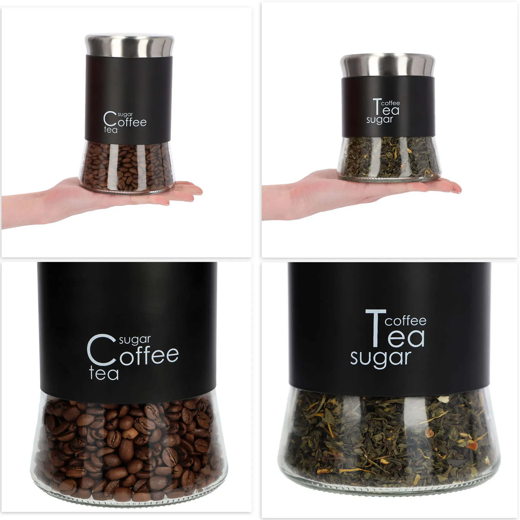 Virtuvės indų rinkinys 1100 ml + 800 ml, juodos spalvos