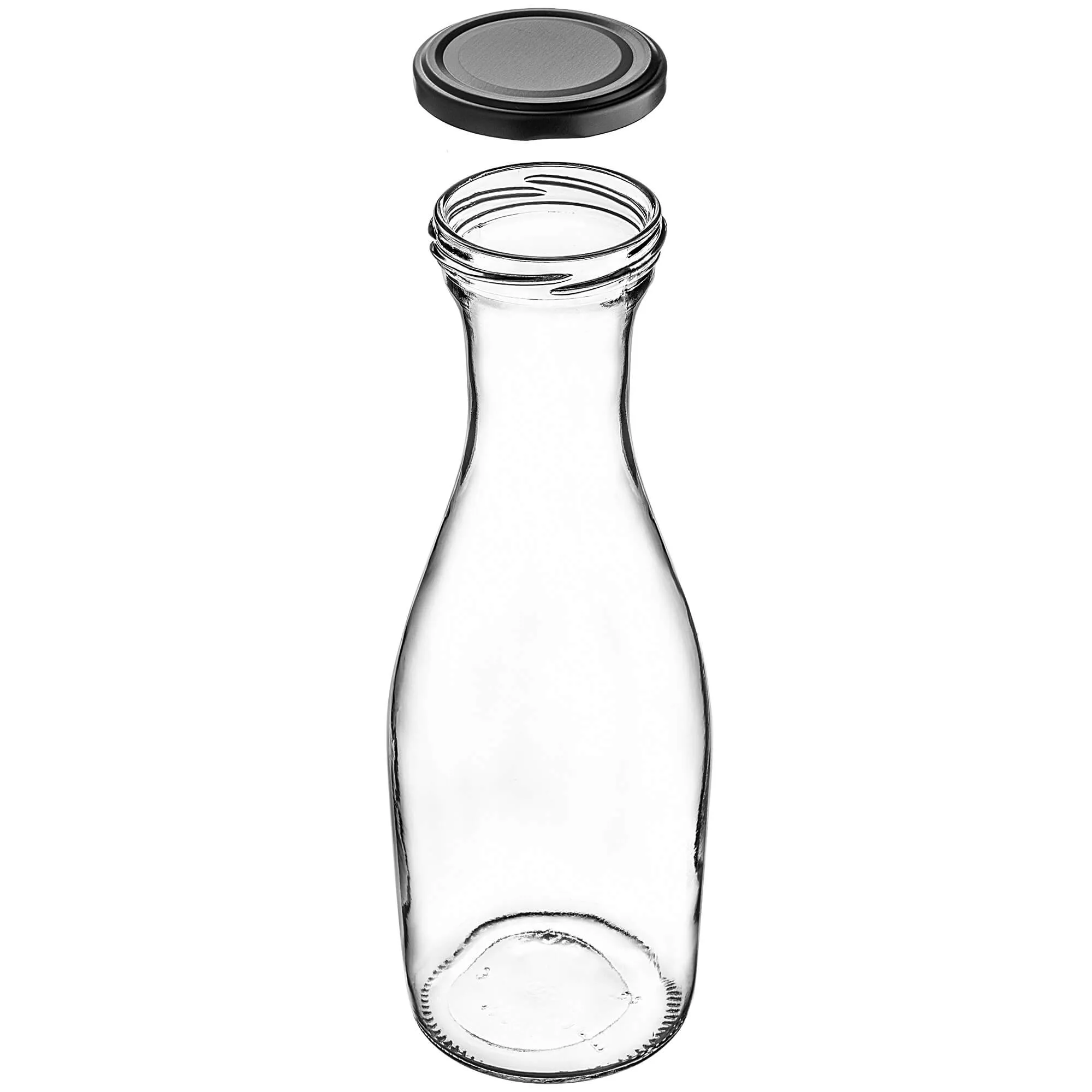 Valli 1 l stiklinis termosas su matiniu juodu dangteliu (1 vnt.).