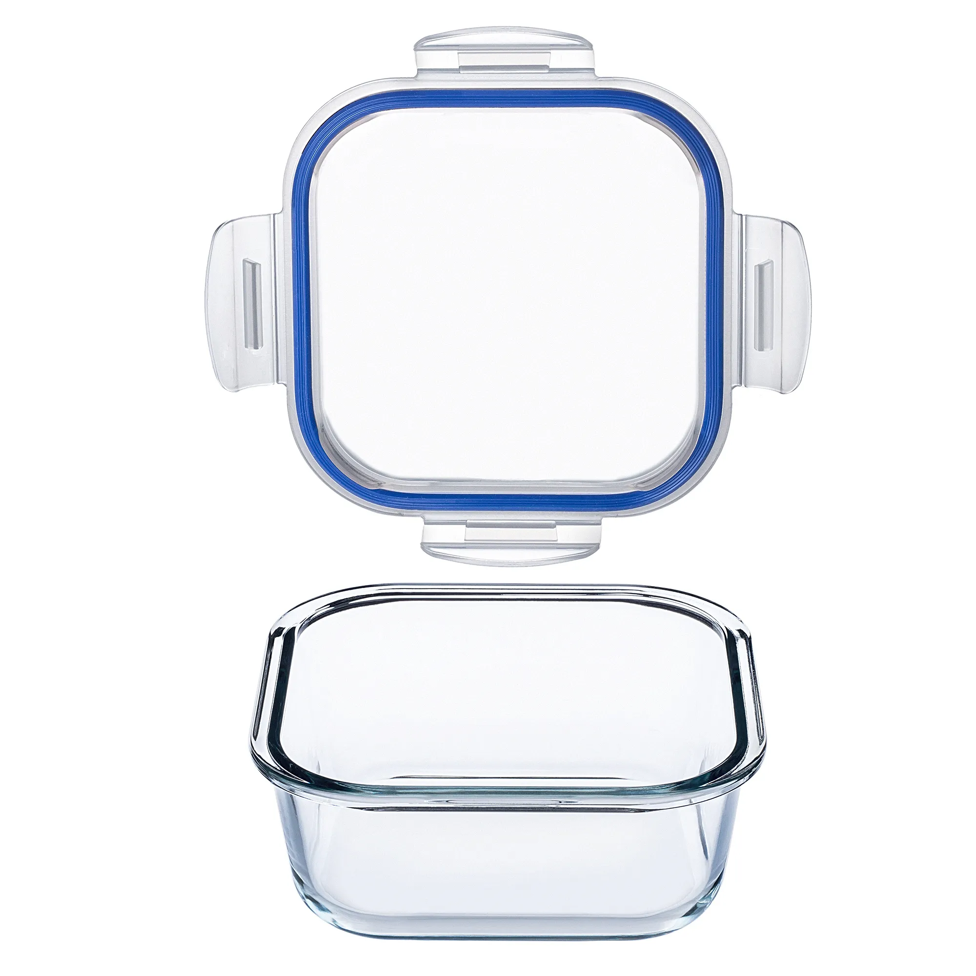 „Athie“ 800 ml kvadratinis stiklinis maisto indas