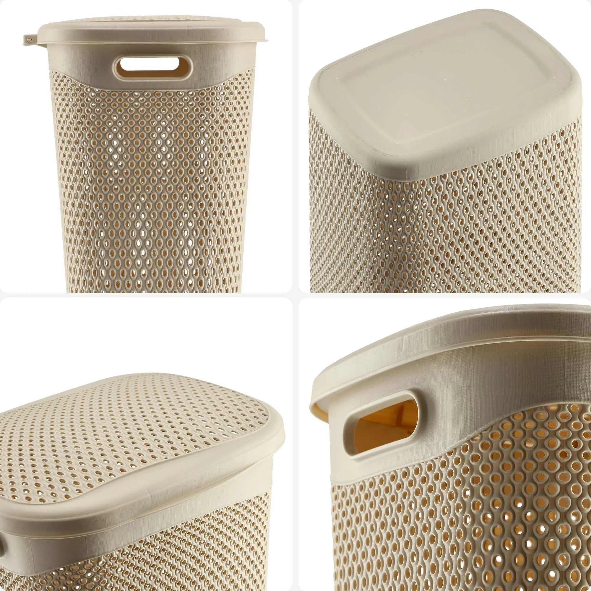 Briec skalbinių krepšys, 55 l, smėlio spalvos