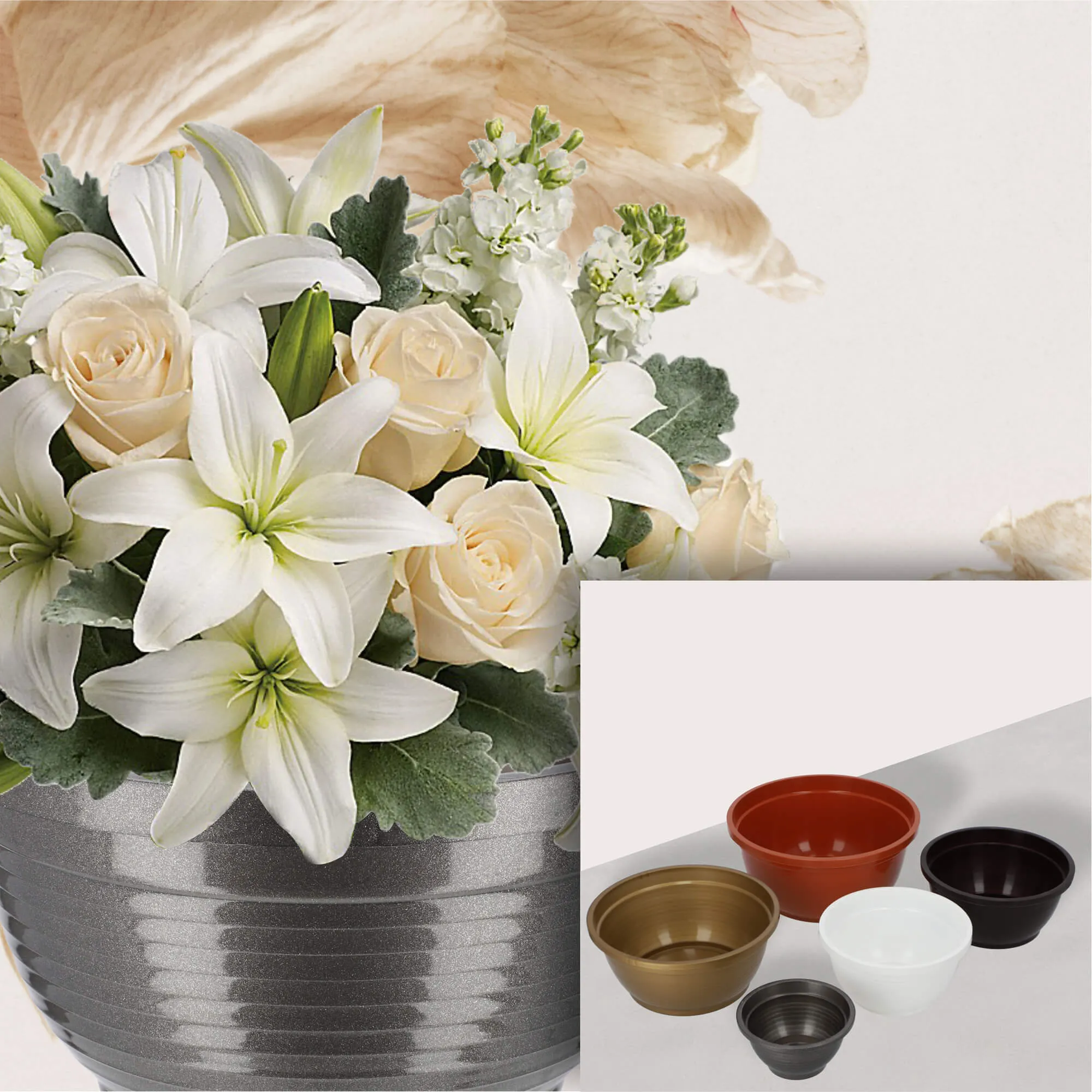 Verrna kapinių gėlių dubuo 26 x 12 cm