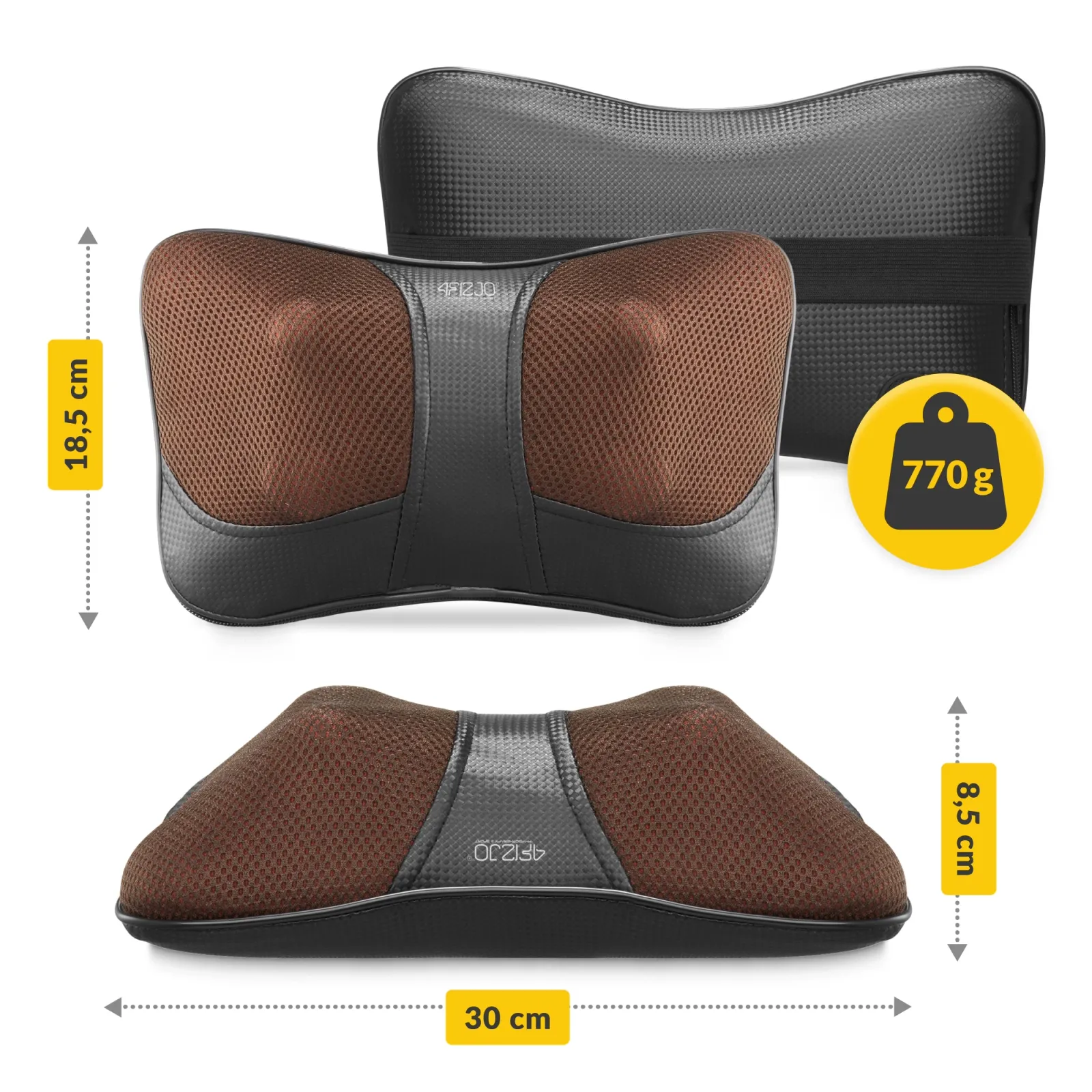 SHIATSU ULTRA+ masažinė pagalvėlė ruda