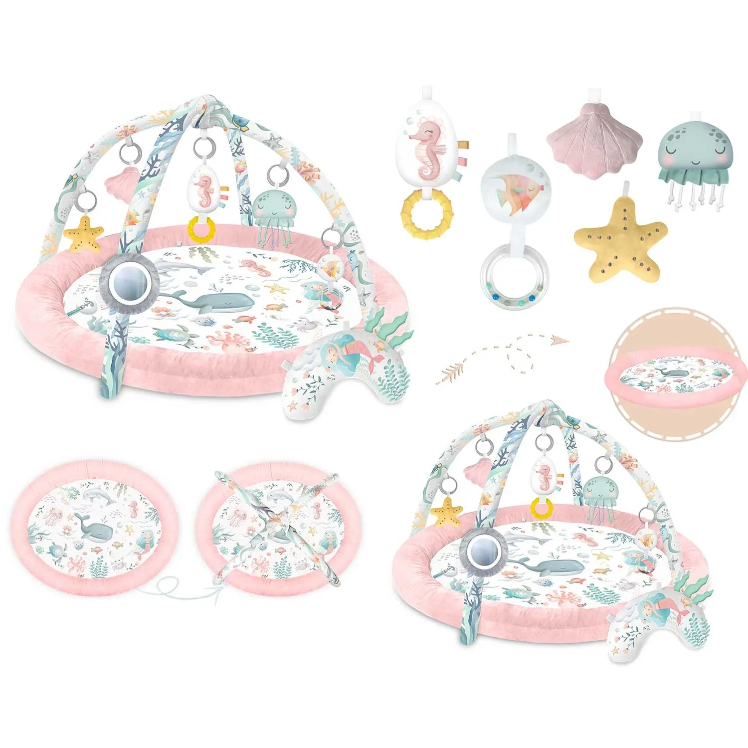 Interaktyvus žaidimų kilimėlis „Ocean Nukido“ – rožinis - nuotrauka 1