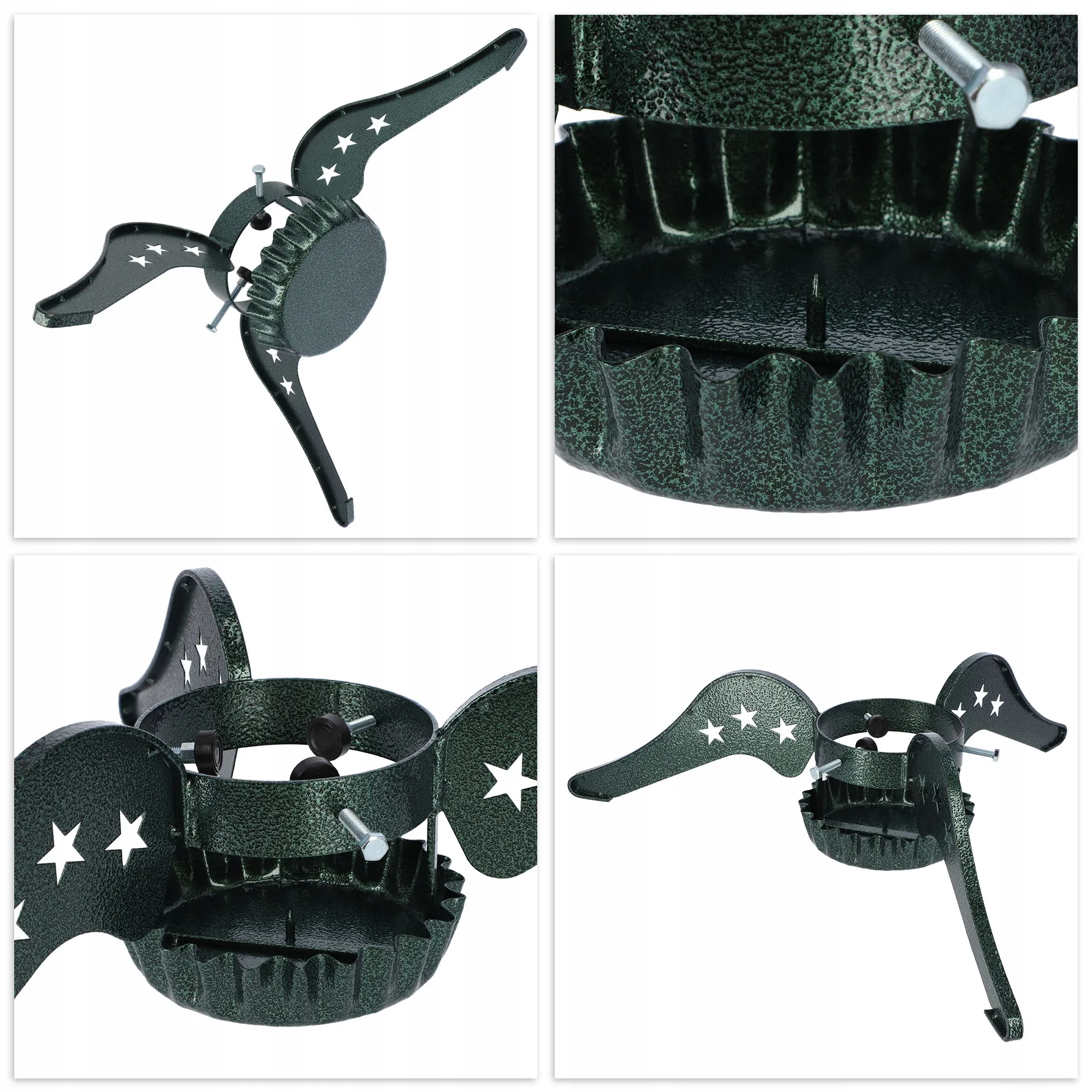 Kalėdų eglutės stovas iš plieno, 70 cm, žalias