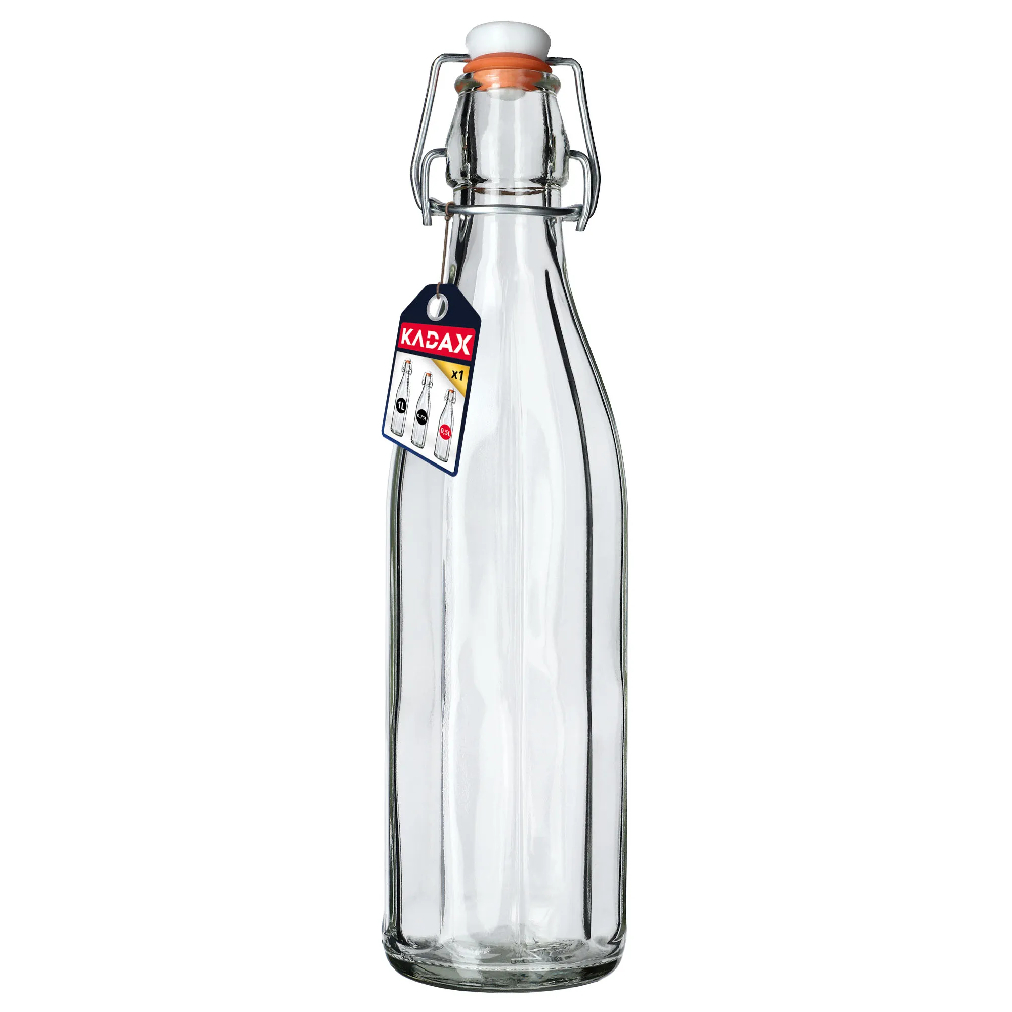 Plyšto stiklo butelis su kamščiu, 500 ml, 3 vnt.