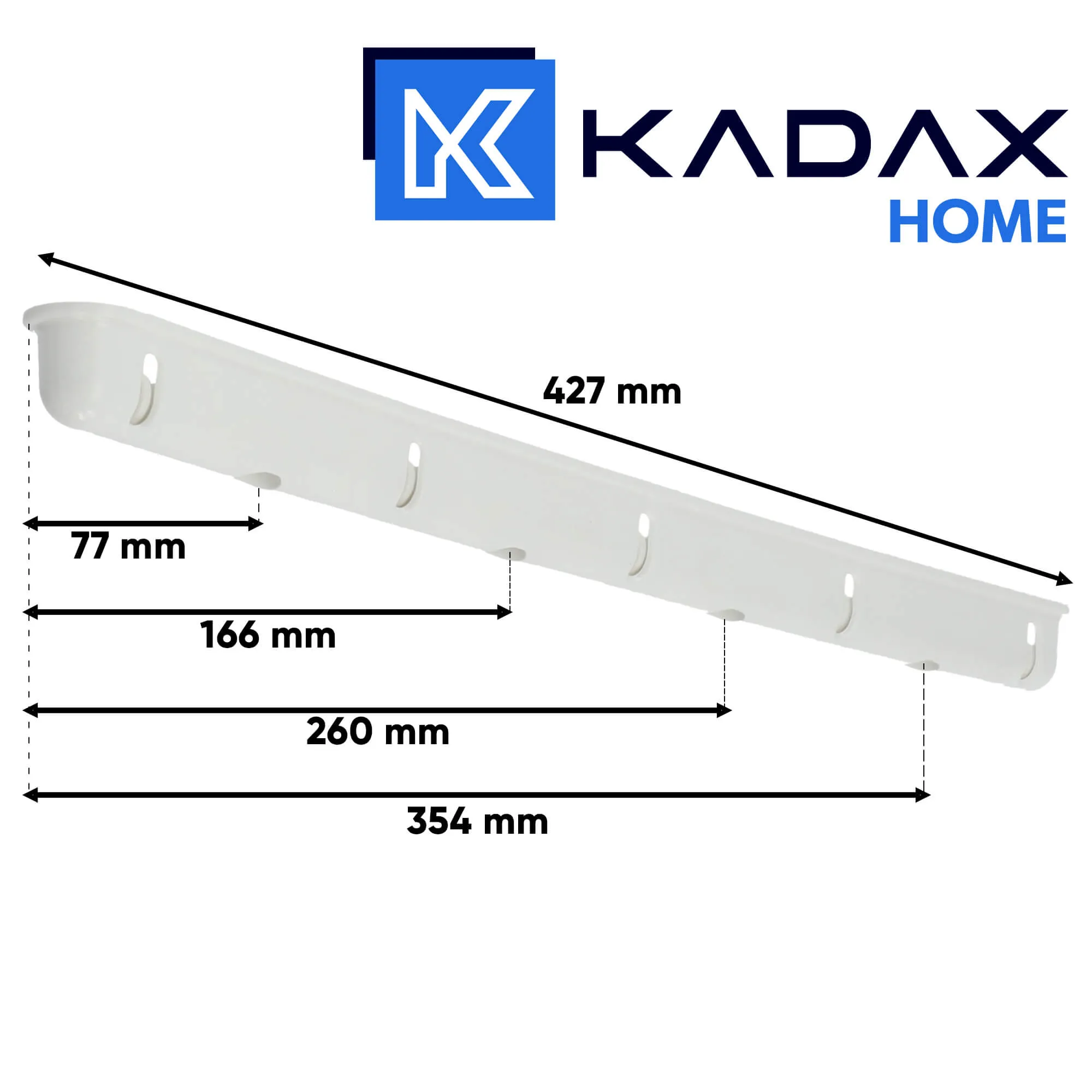 Resiga lubinė drabužių džiovyklė, 5 strypai, 100 cm, balta