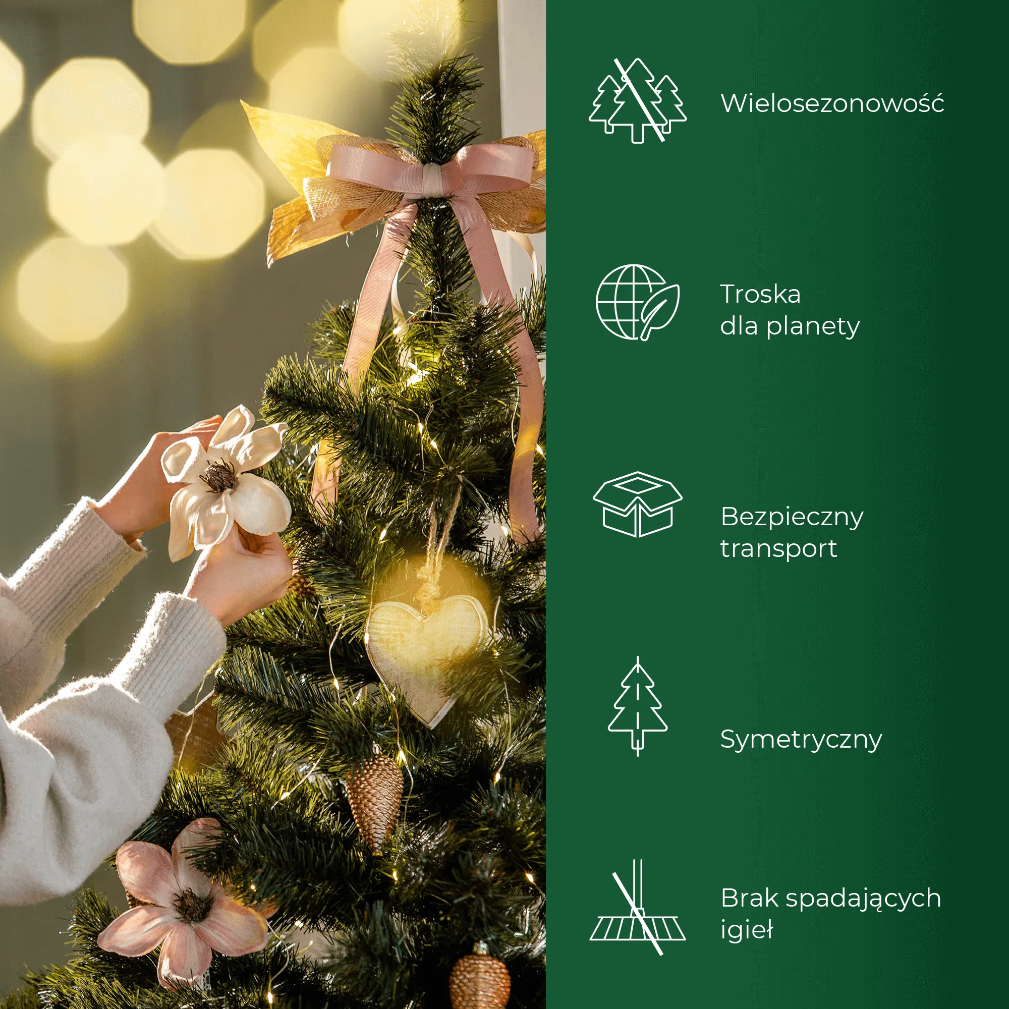 Dirbtinė Kalėdų eglutė su stovu, 180 cm