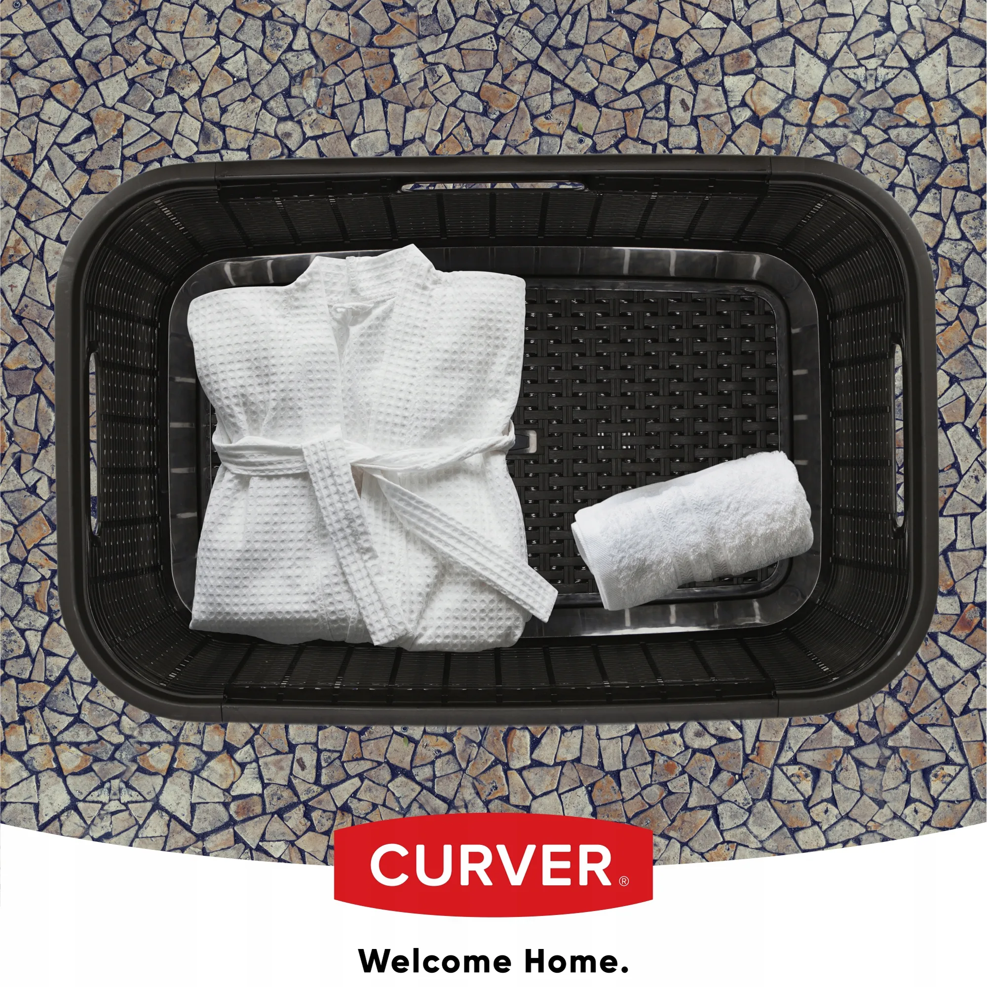 Curver Natural Style 45 l rudas skalbinių konteineris